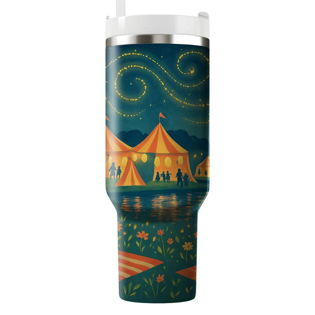 Midsummer Firefly Carnival tumblers with lids
