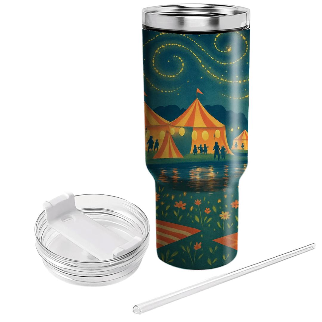 Midsummer Firefly Carnival tumblers with lids