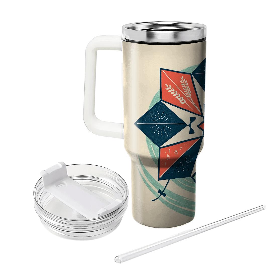 Kite Mandala Of The New Year Tide tumblers with lids