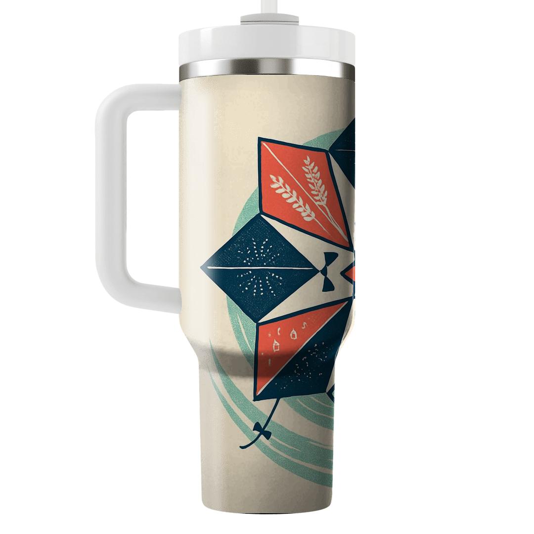 Kite Mandala Of The New Year Tide tumblers with lids