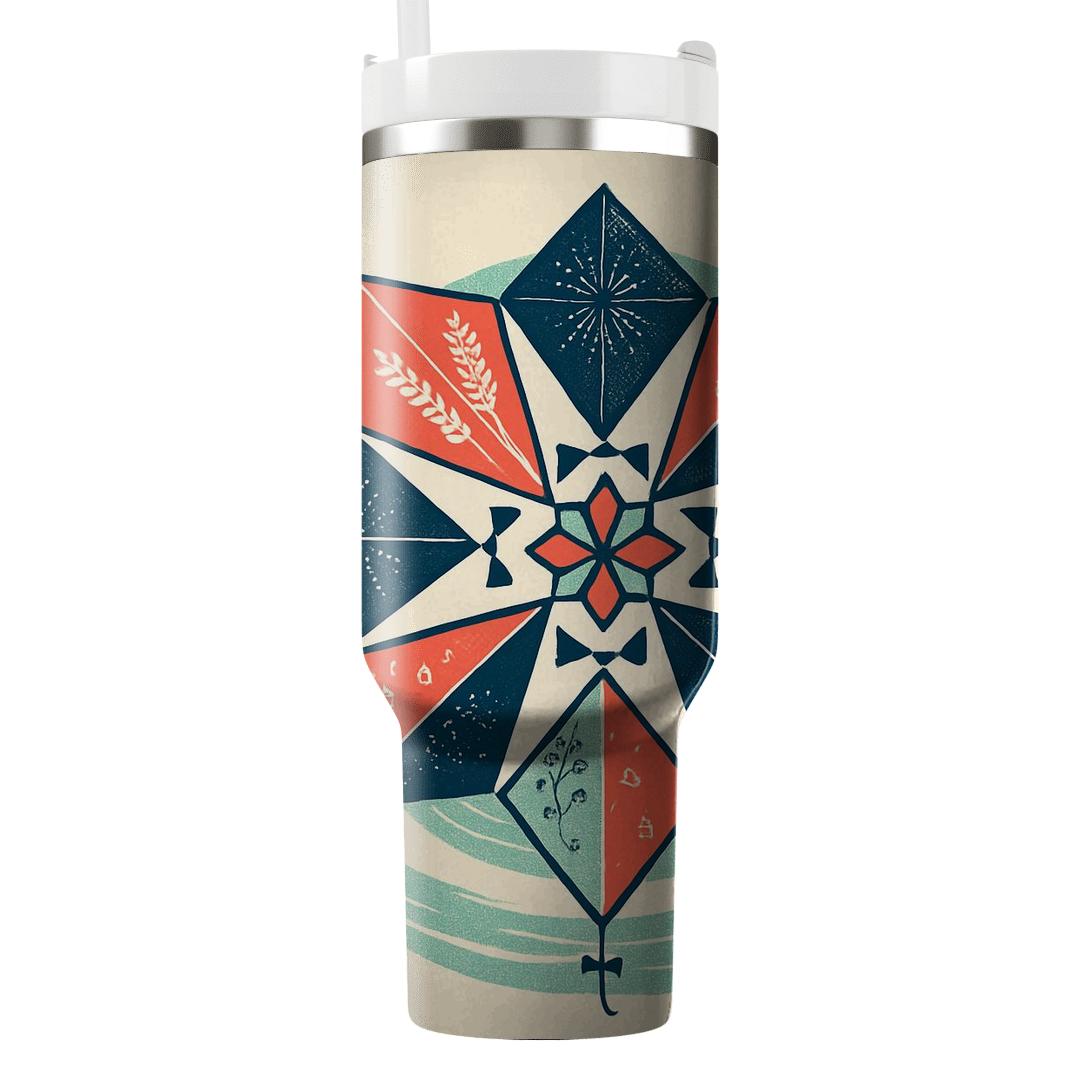 Kite Mandala Of The New Year Tide tumblers with lids