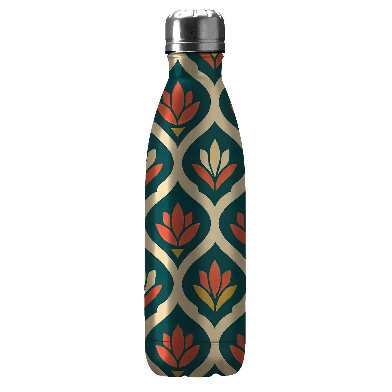 Scalloped Chevron Lotus Lattice travel water bottles