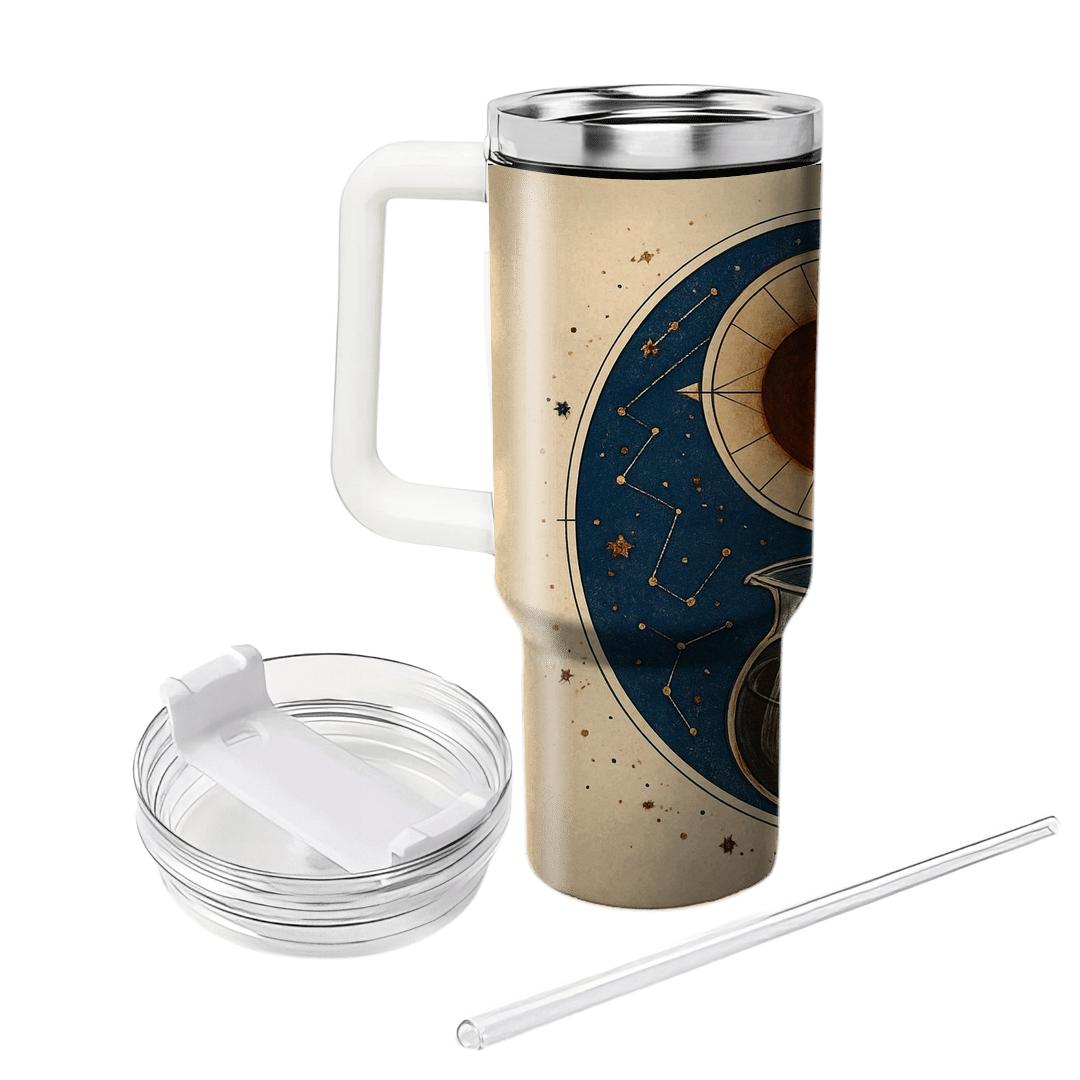 Celestial Pour Over Cartography travel tumblers