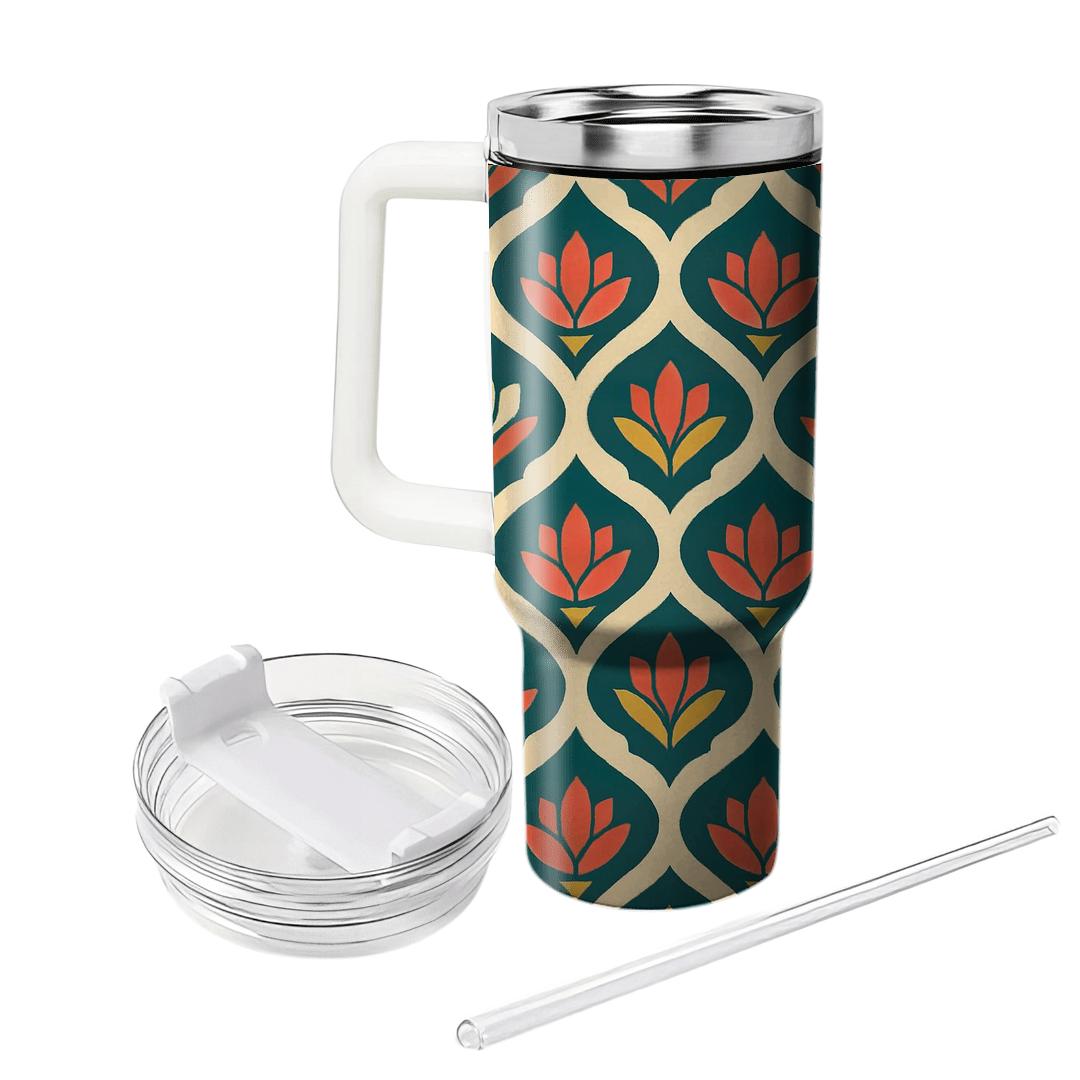 Scalloped Chevron Lotus Lattice unique tumblers