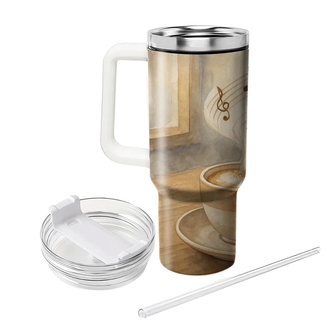 Steam As Sheet Music Cafe Still Life tumbler cups