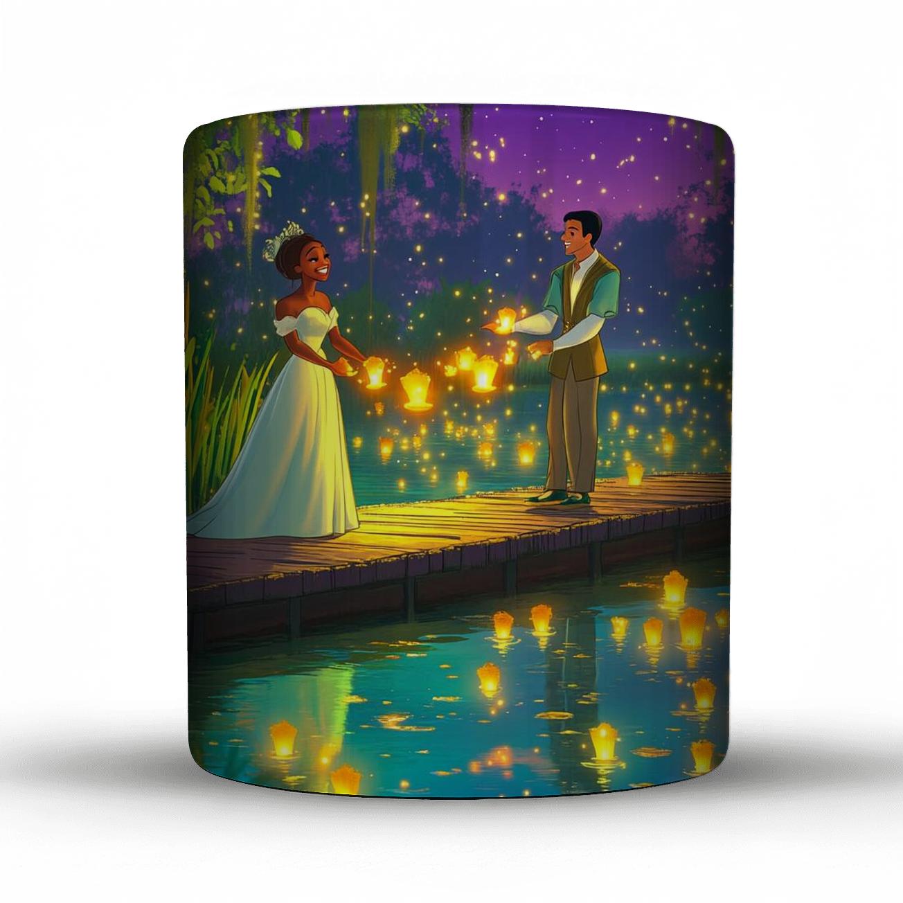 Princess Tiana And Prince Naveen Bayou Star Festival travel mugs with handles