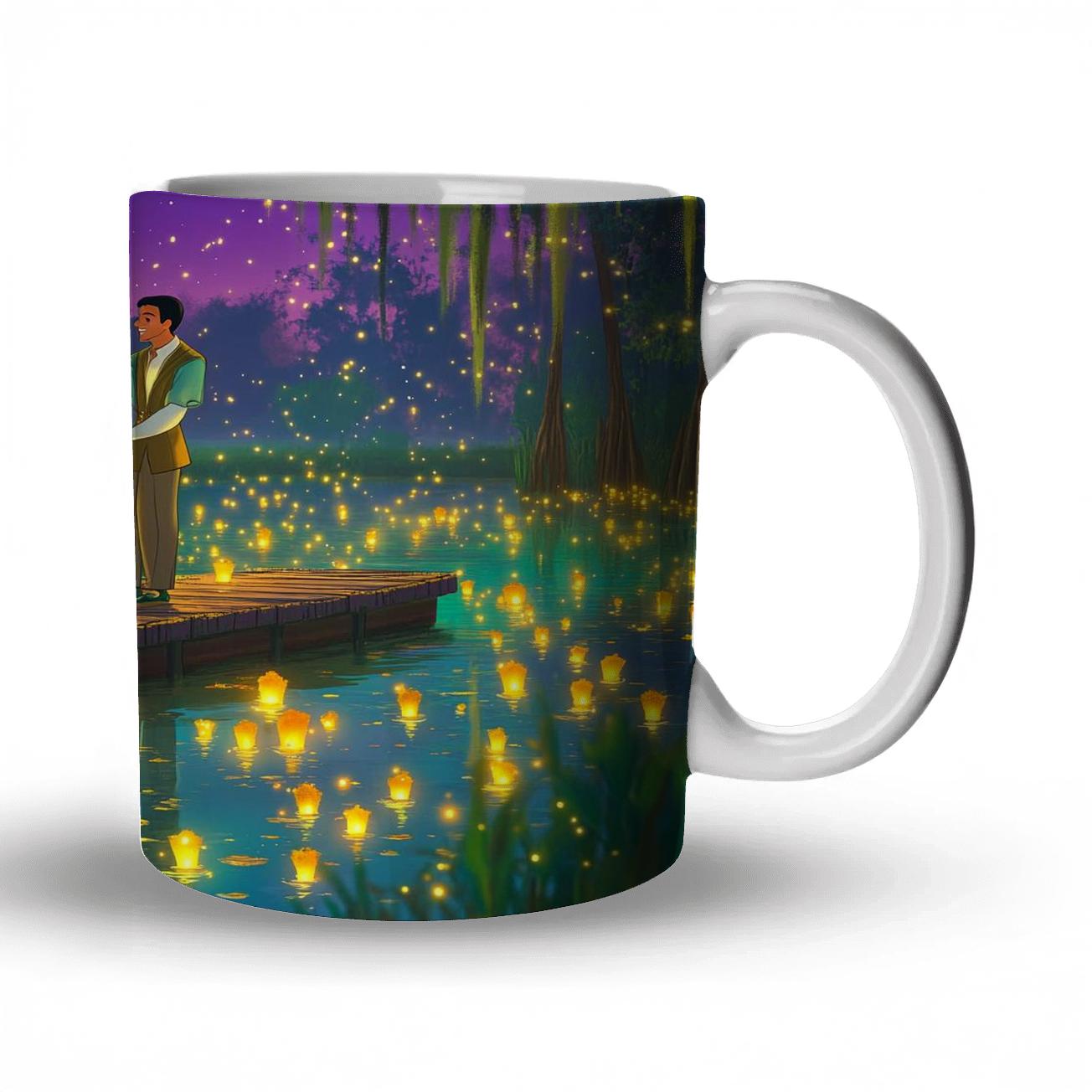 Princess Tiana And Prince Naveen Bayou Star Festival travel mugs with handles