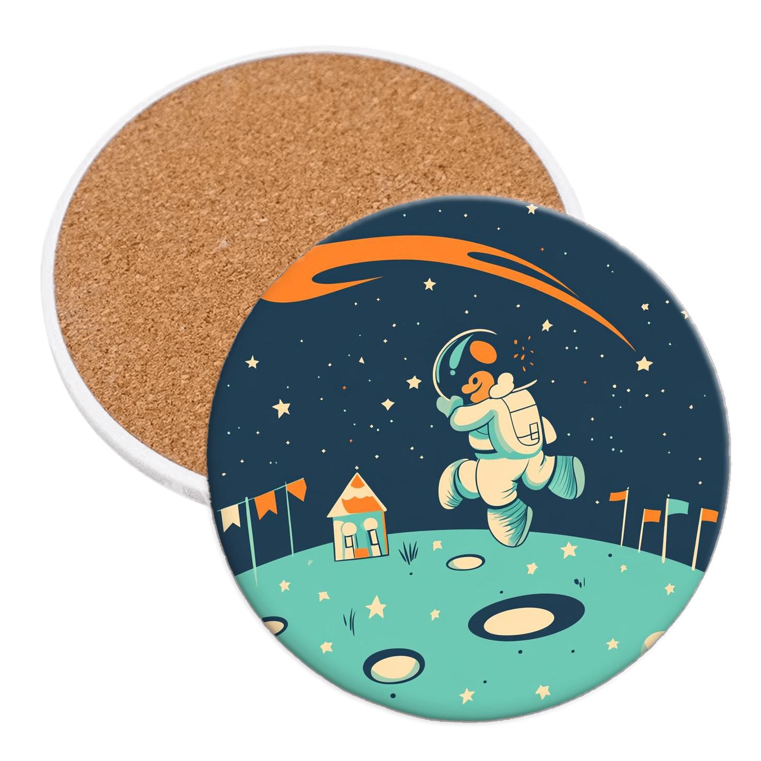 Goofy Space Camp Comet Hop Disney Inspired wooden table coasters