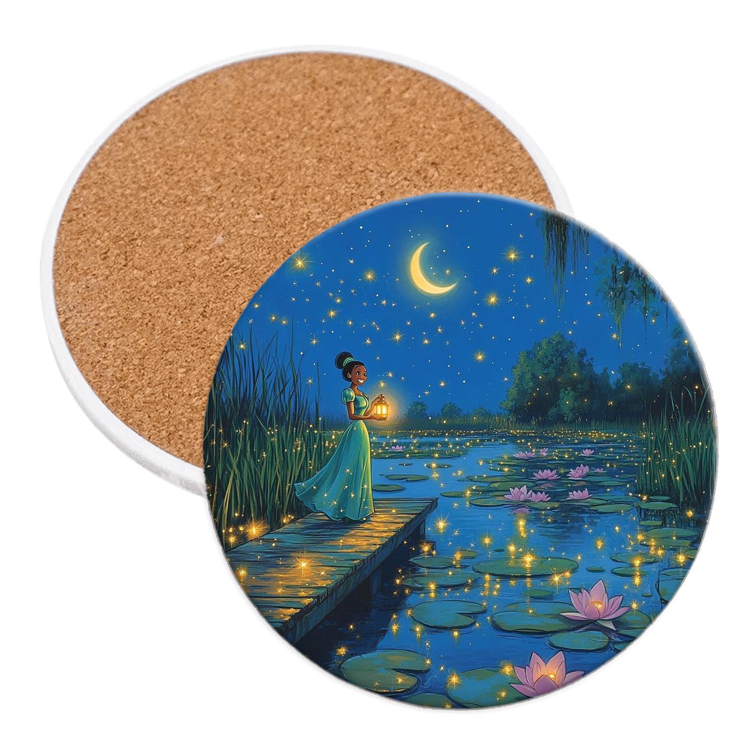 Princess Tiana Bayou Star Garden Disney Inspired custom engraved coasters