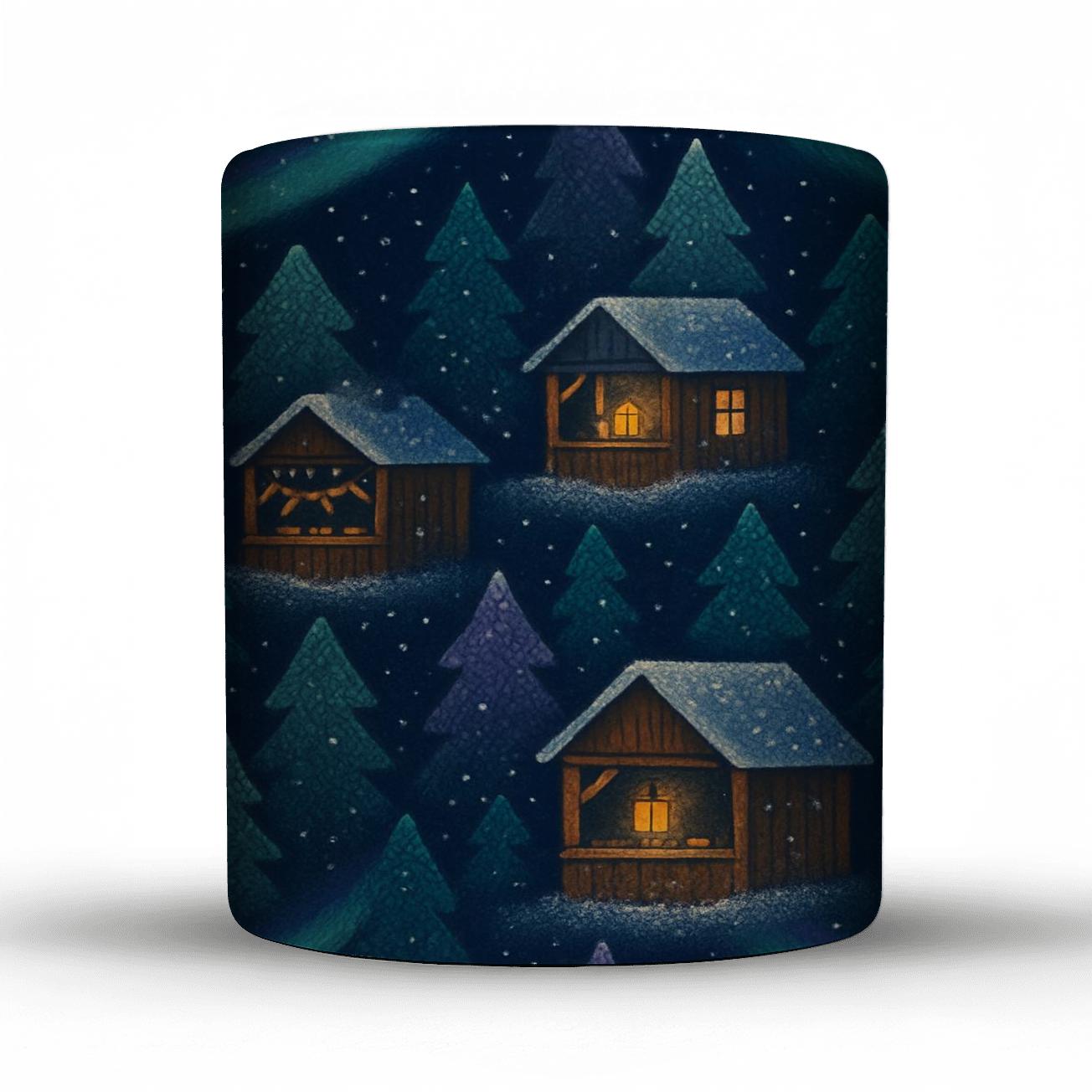 Winter Aurora Knit Market custom printed mugs