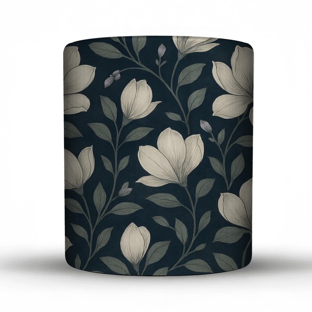Midnight Magnolia Lattice decorative mug sets