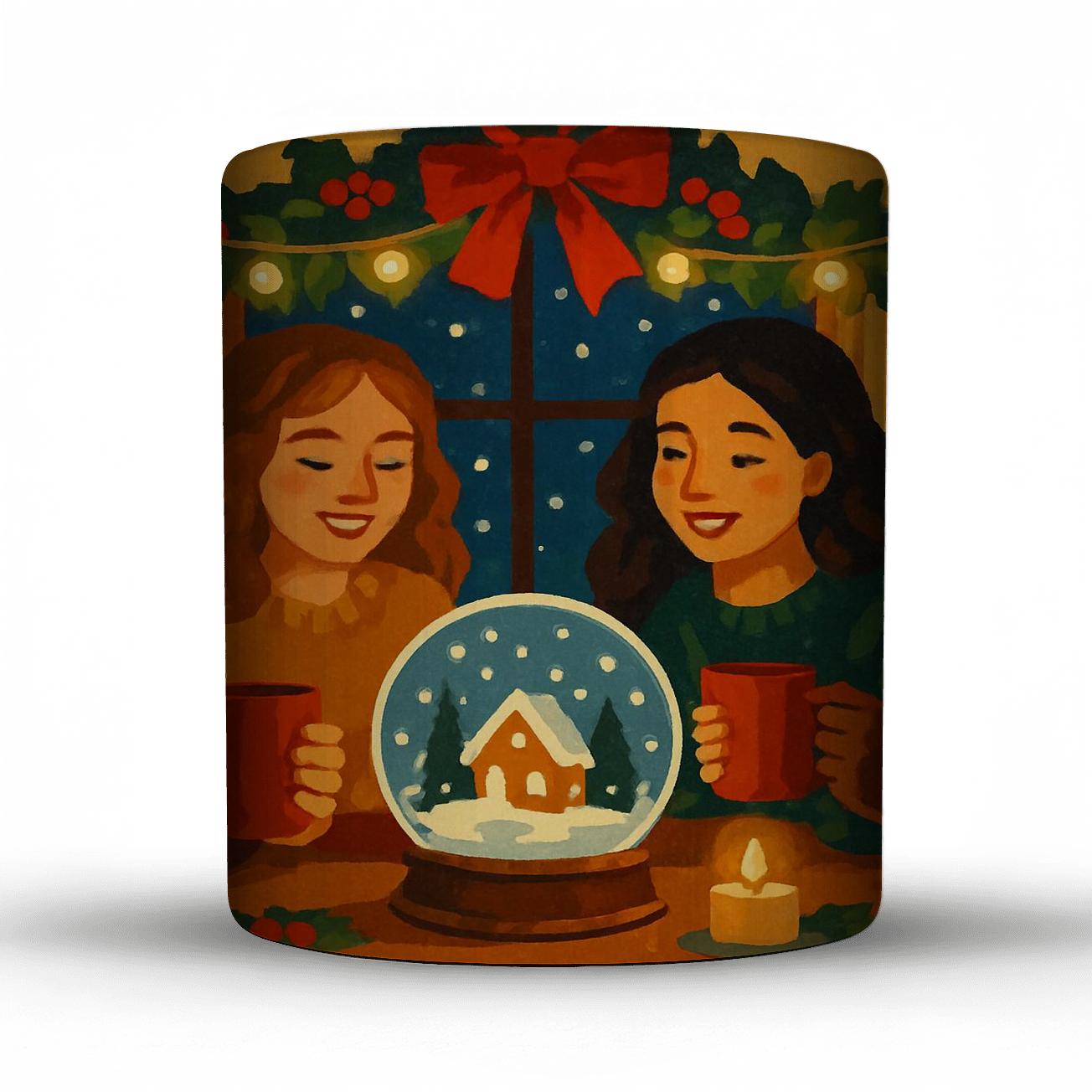 Snowglobe Toast ceramic coffee mugs