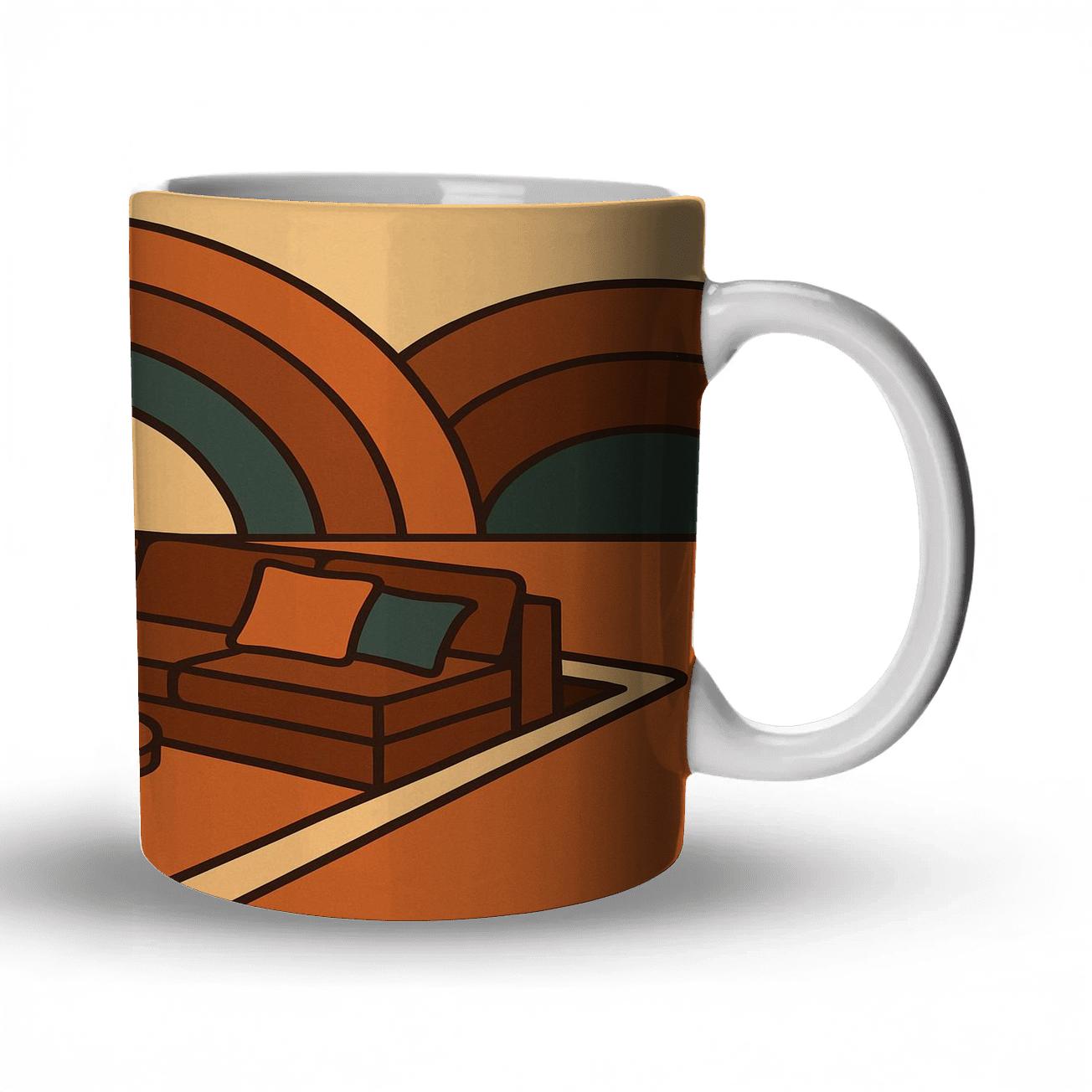 Sunken Lounge Arc Horizon ceramic coffee mugs