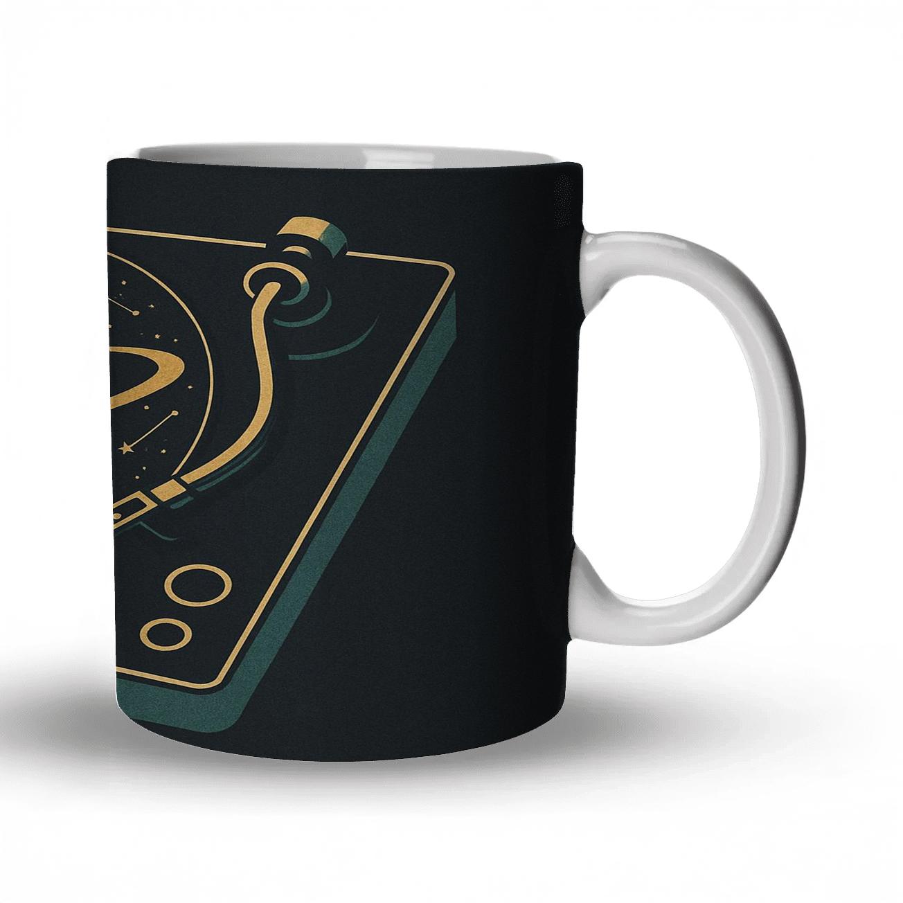 Cosmic Turntable Orbit Ritual personalized mugs