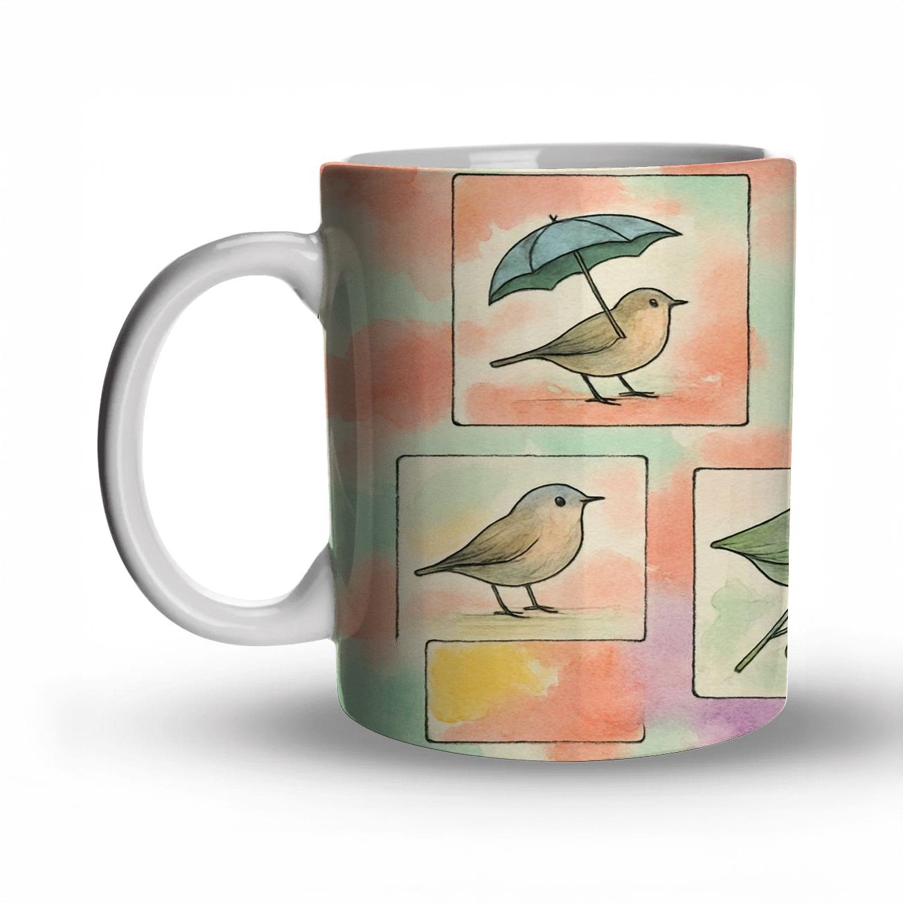 Spring Rain Garden Postcards insulated thermal mugs