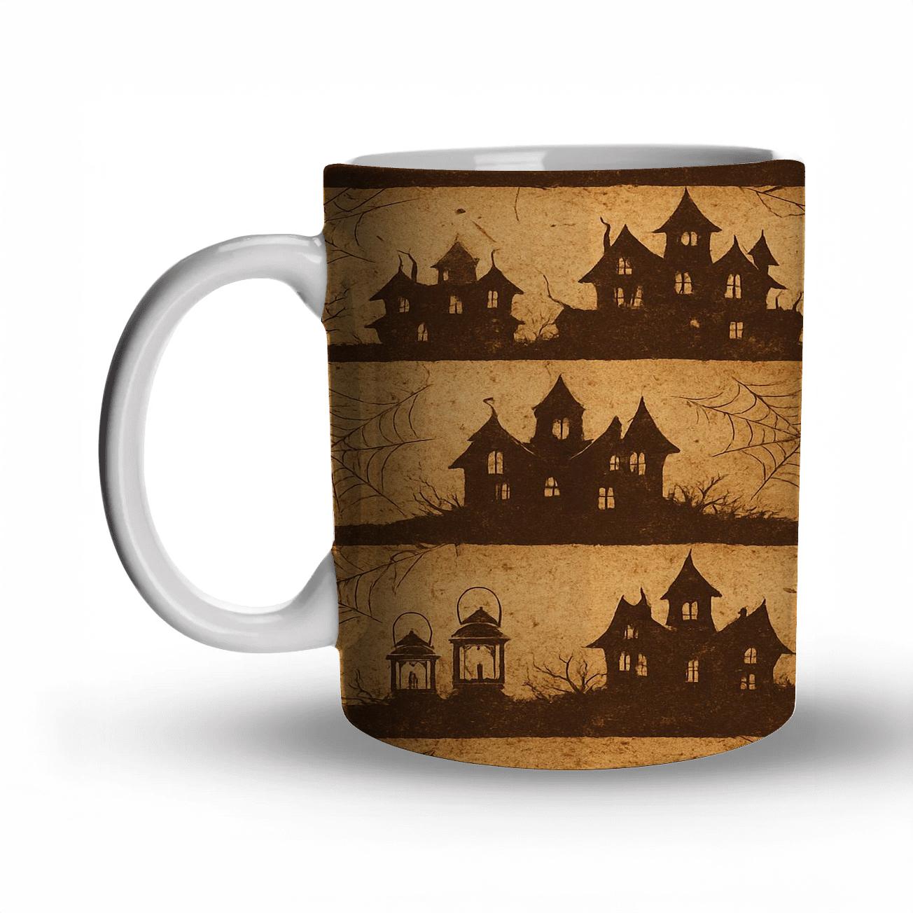 Sepia Haunted Horizon Patchwork decorative mug sets