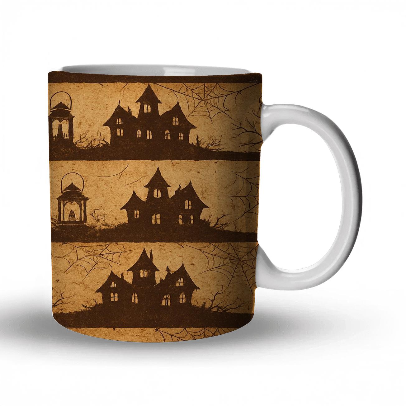 Sepia Haunted Horizon Patchwork decorative mug sets