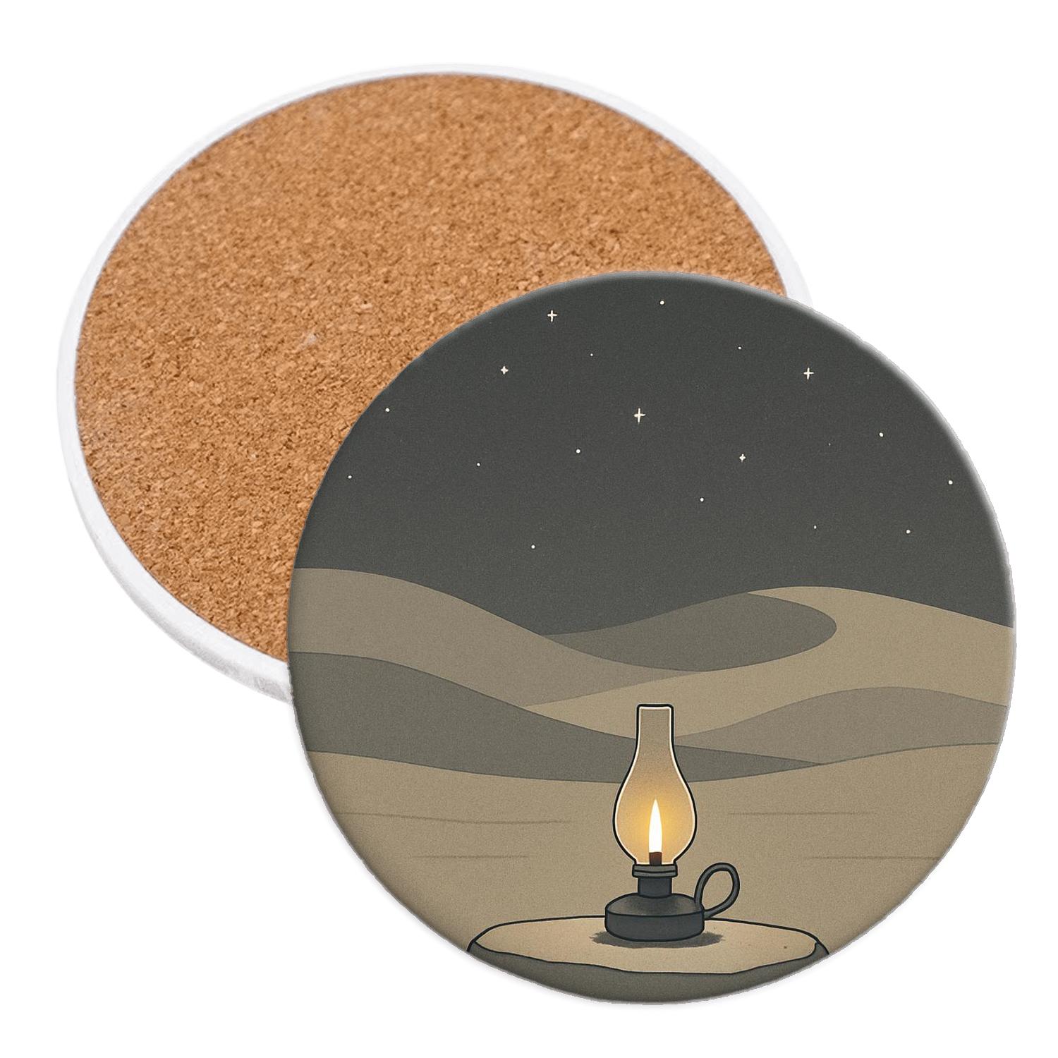 Desert Lamp Of Steadfast Faith cork coaster sets