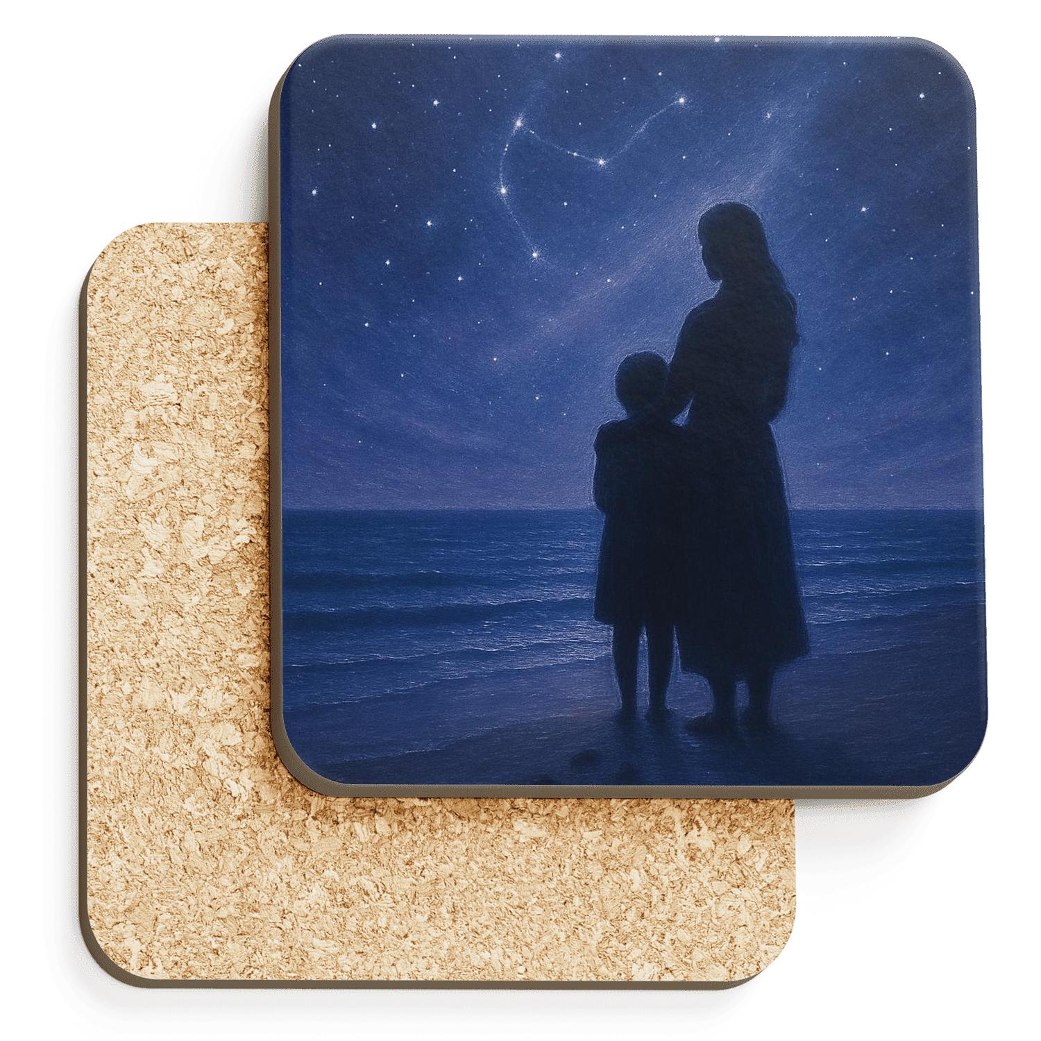 The Constellation She Drew On Your Heart custom engraved coasters