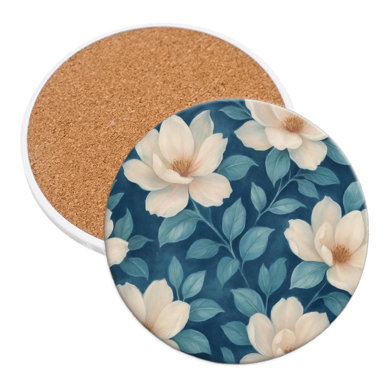 Moonlit Magnolia Veil stone coaster collections