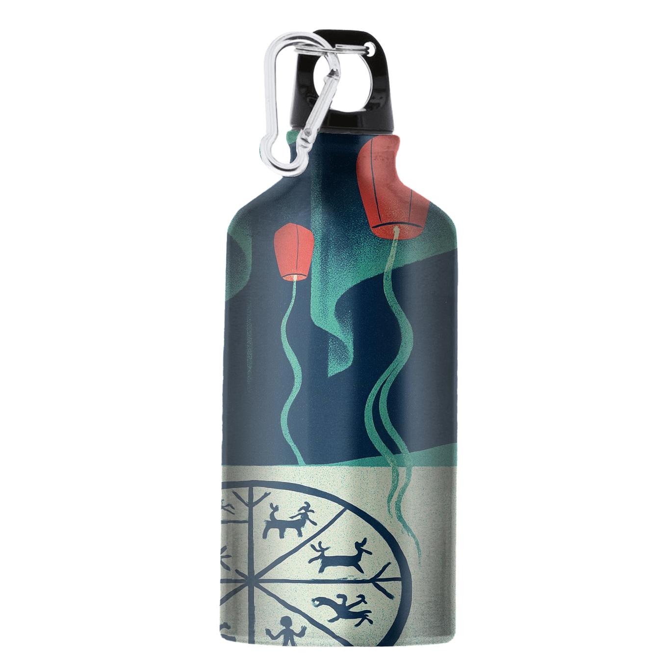 Aurora Drum Lanterns Arctic Fusion Festival custom sports bottles