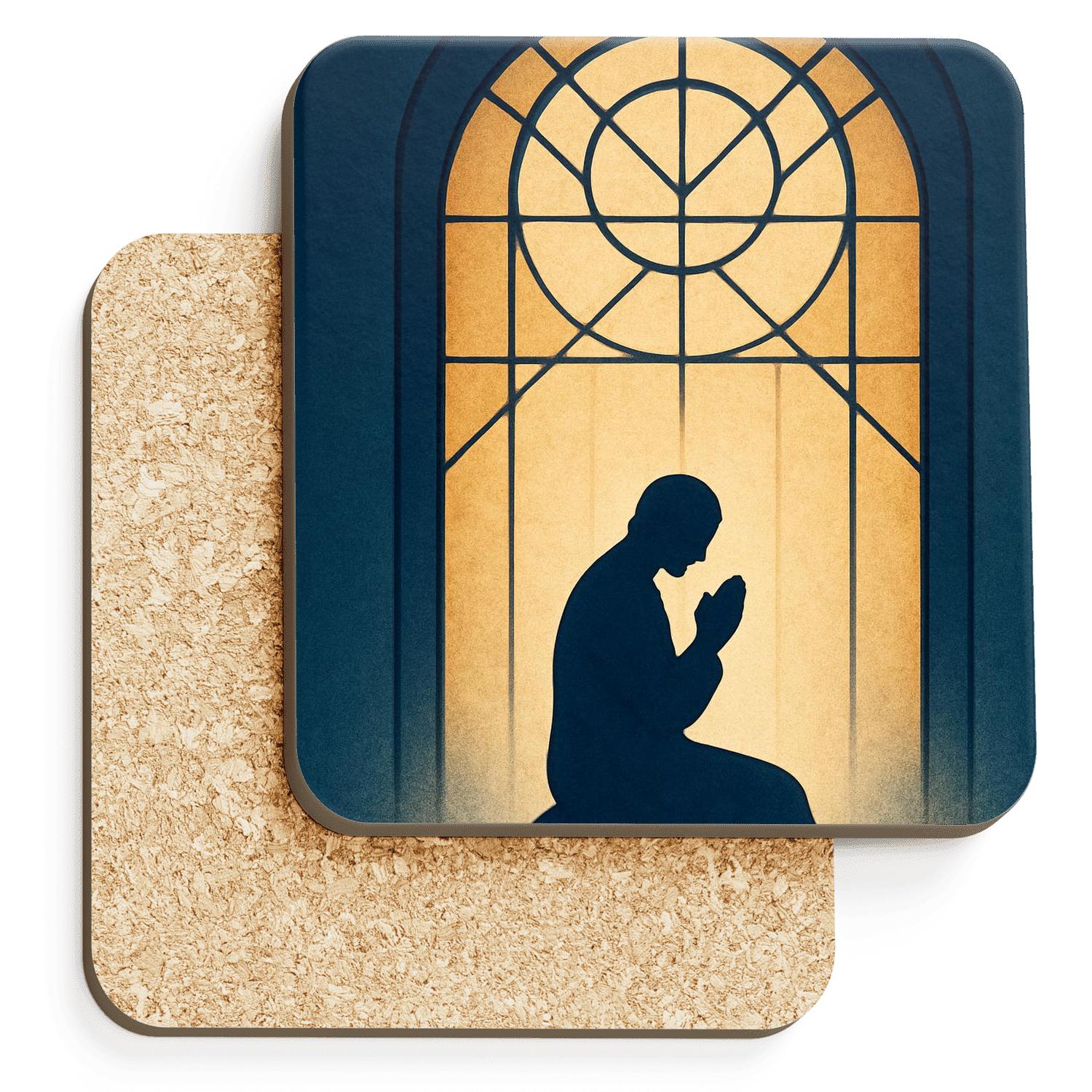 Sanctuary Window Of Quiet Grace wooden table coasters