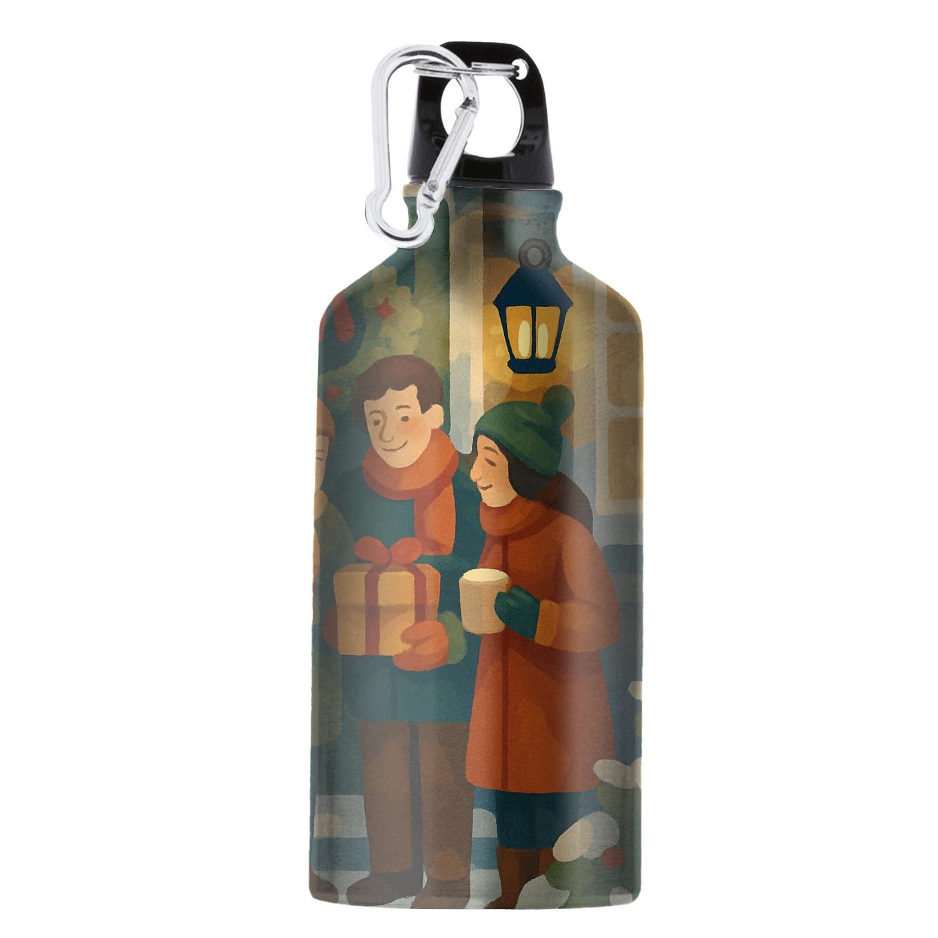 Holly Wreath Welcome sports bottles with lids