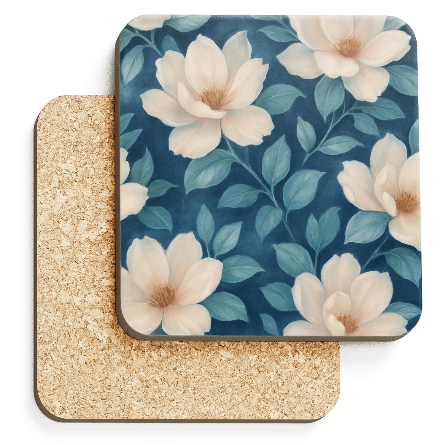 Moonlit Magnolia Veil custom engraved coasters