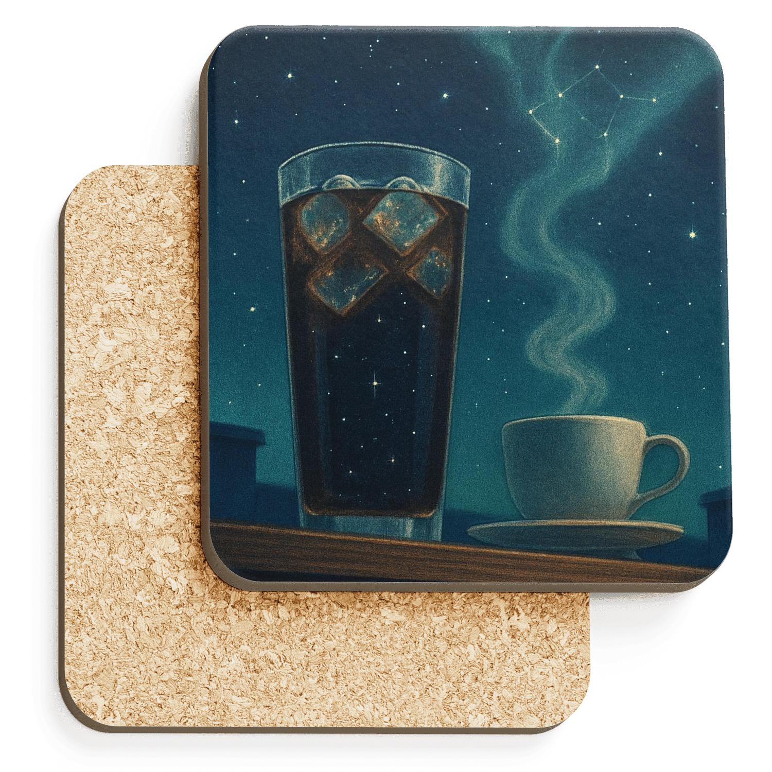 Aurora Cold Brew Observatory personalized drink coasters