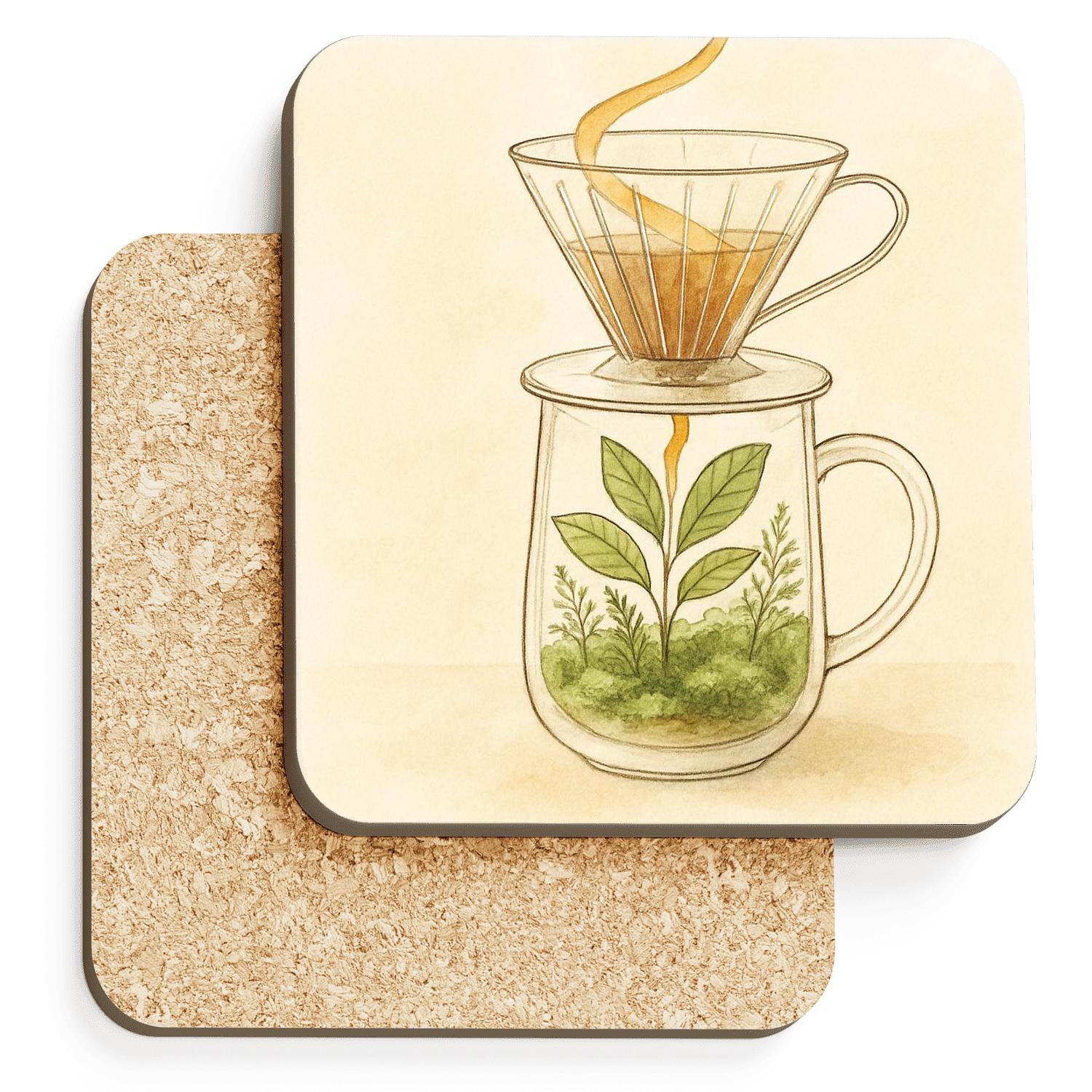Sunlit Pour Over Terrarium elegant tabletop coasters