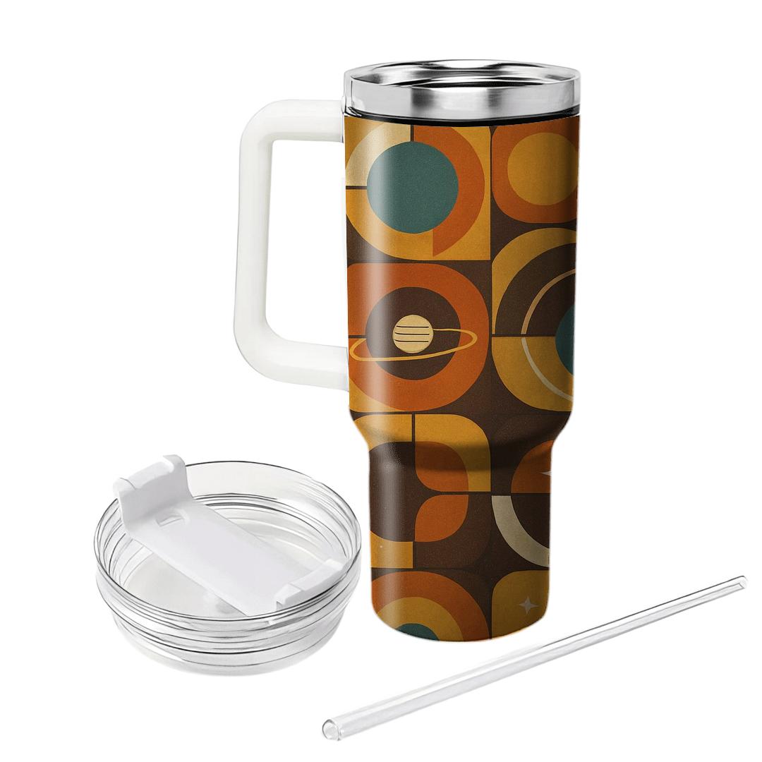 Groovy Orbit Tilework tumblers for gifts