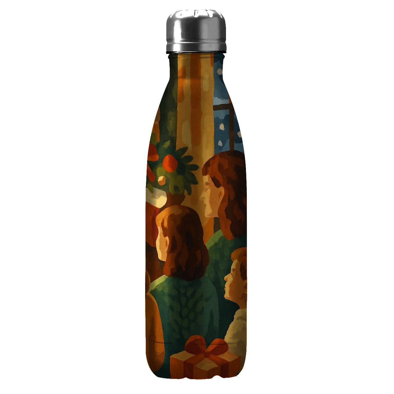 Garlanded Mantle Gathering water bottles for gifts