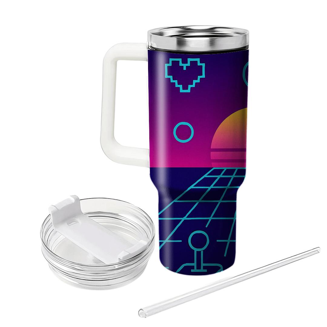 Arcade Horizon Grid decorative tumblers