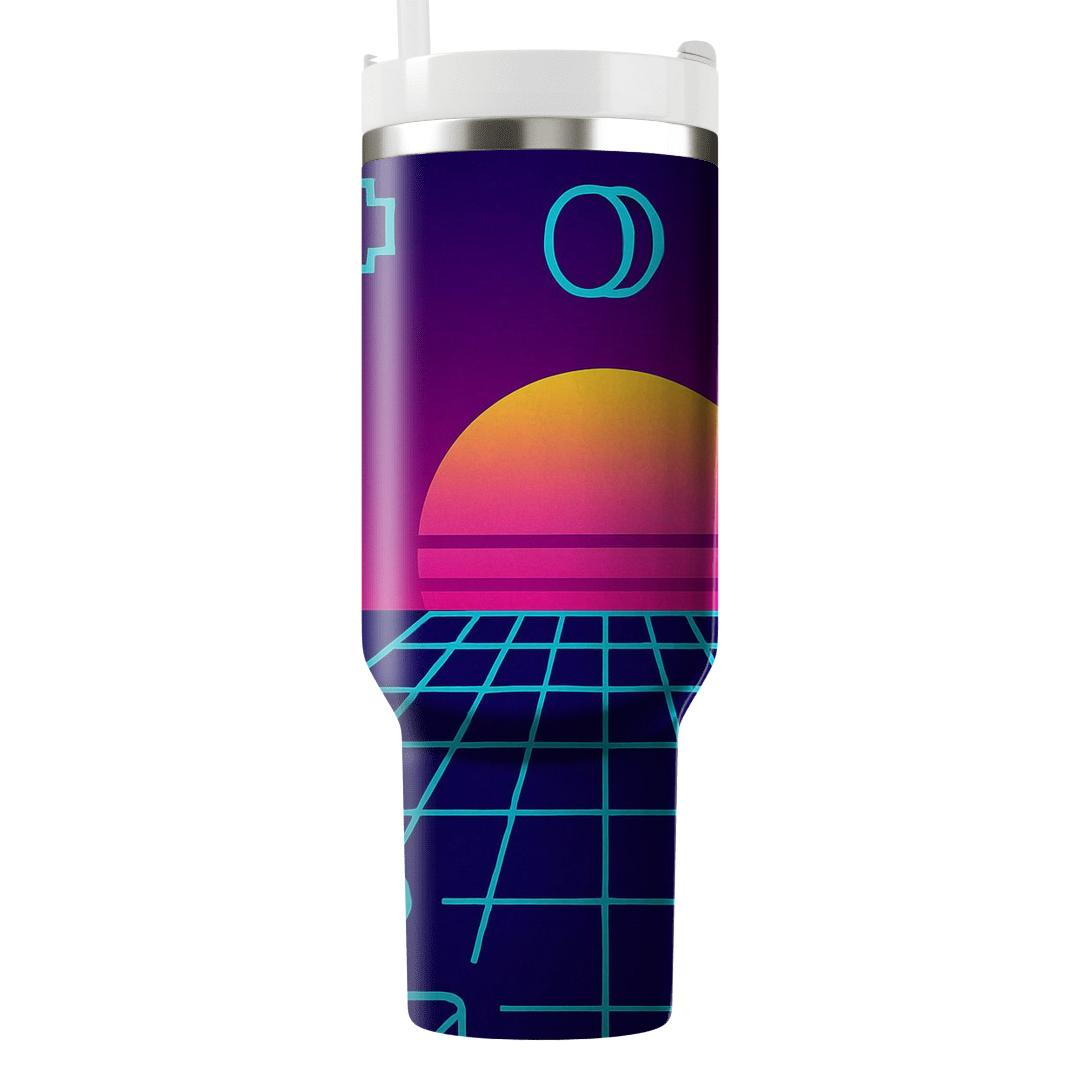 Arcade Horizon Grid decorative tumblers