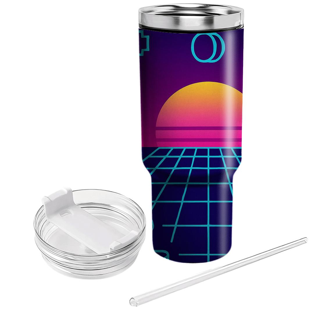 Arcade Horizon Grid decorative tumblers