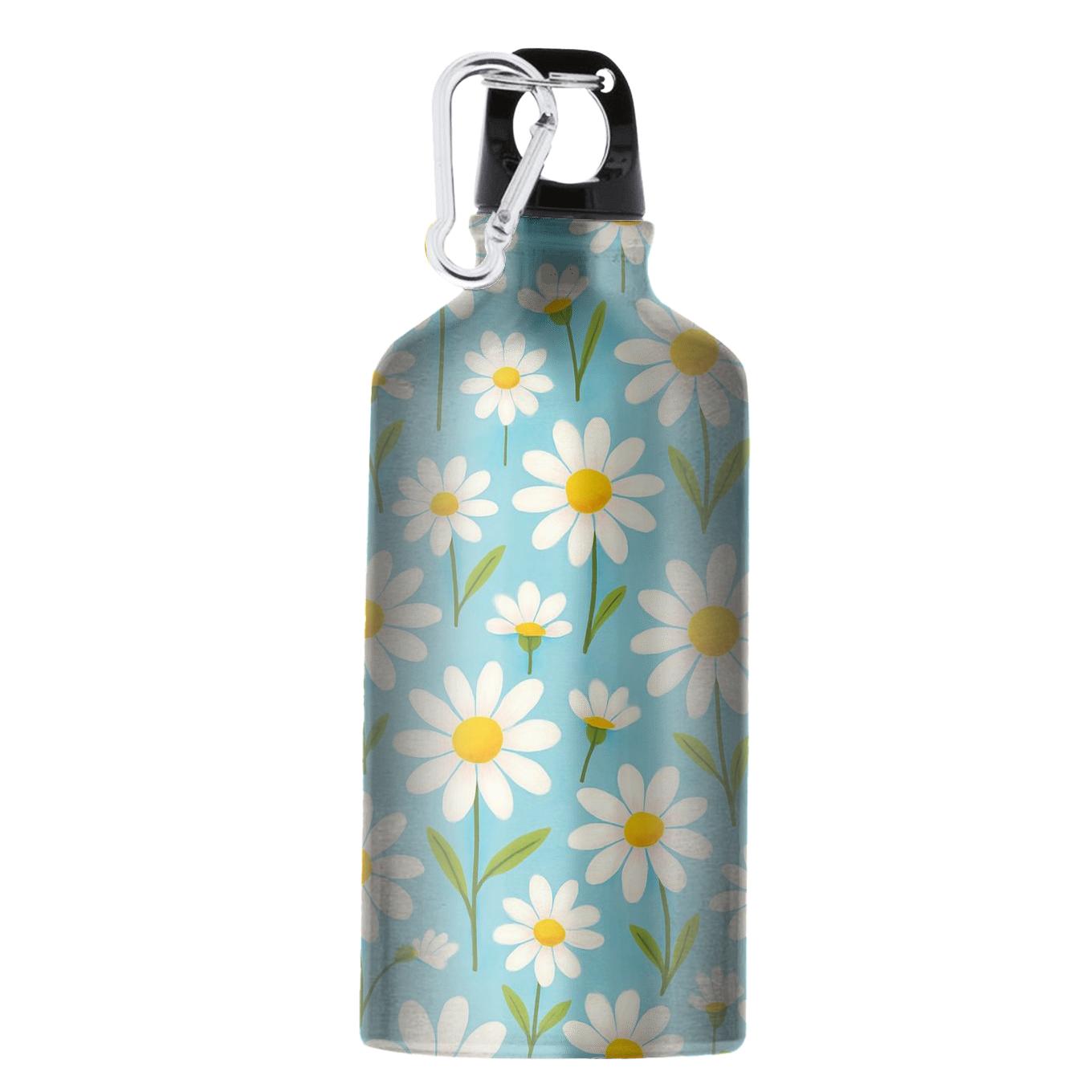 Sunlit Daisy Meadow Scatter sports bottles with lids