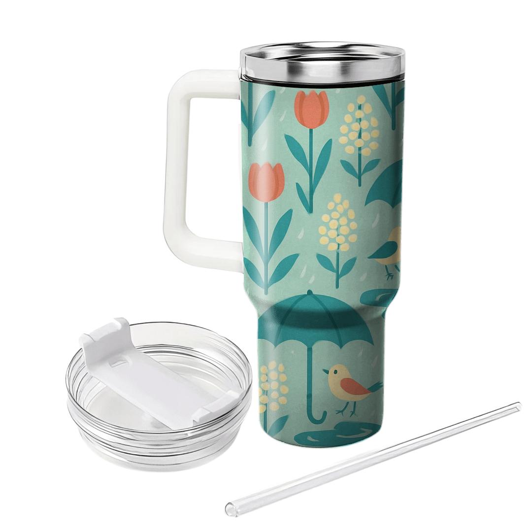 Spring Rain Garden Parade travel tumblers