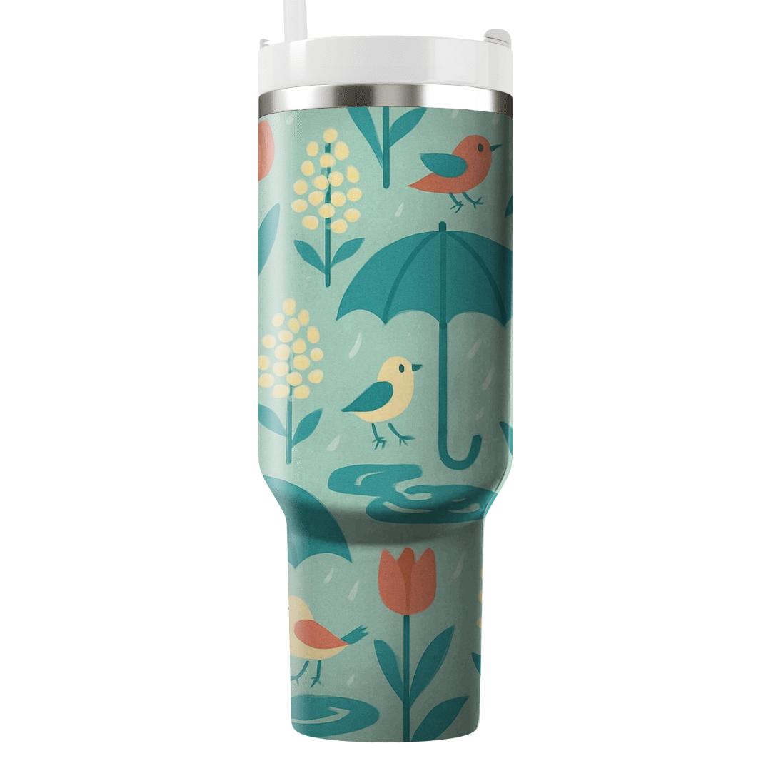 Spring Rain Garden Parade travel tumblers
