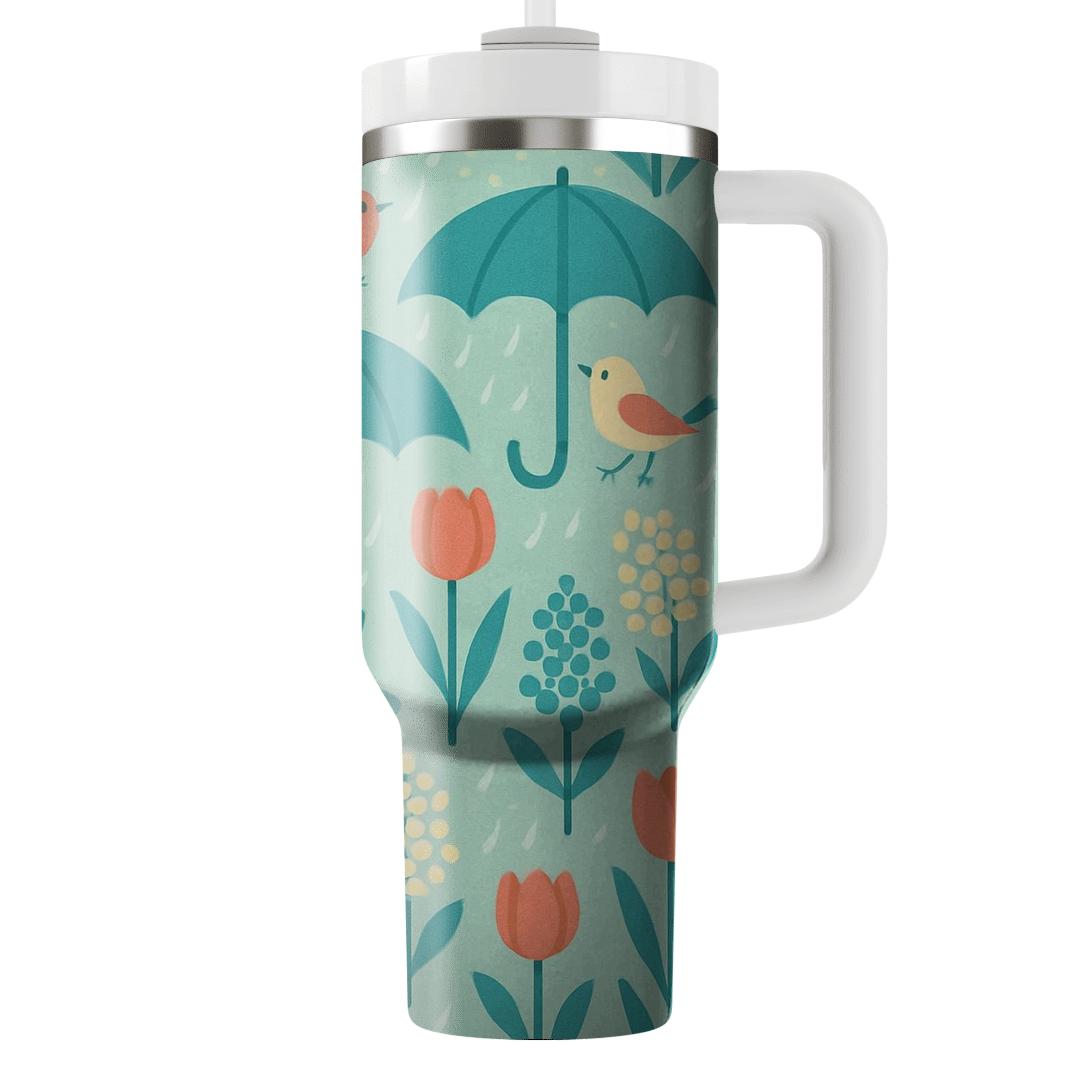 Spring Rain Garden Parade travel tumblers
