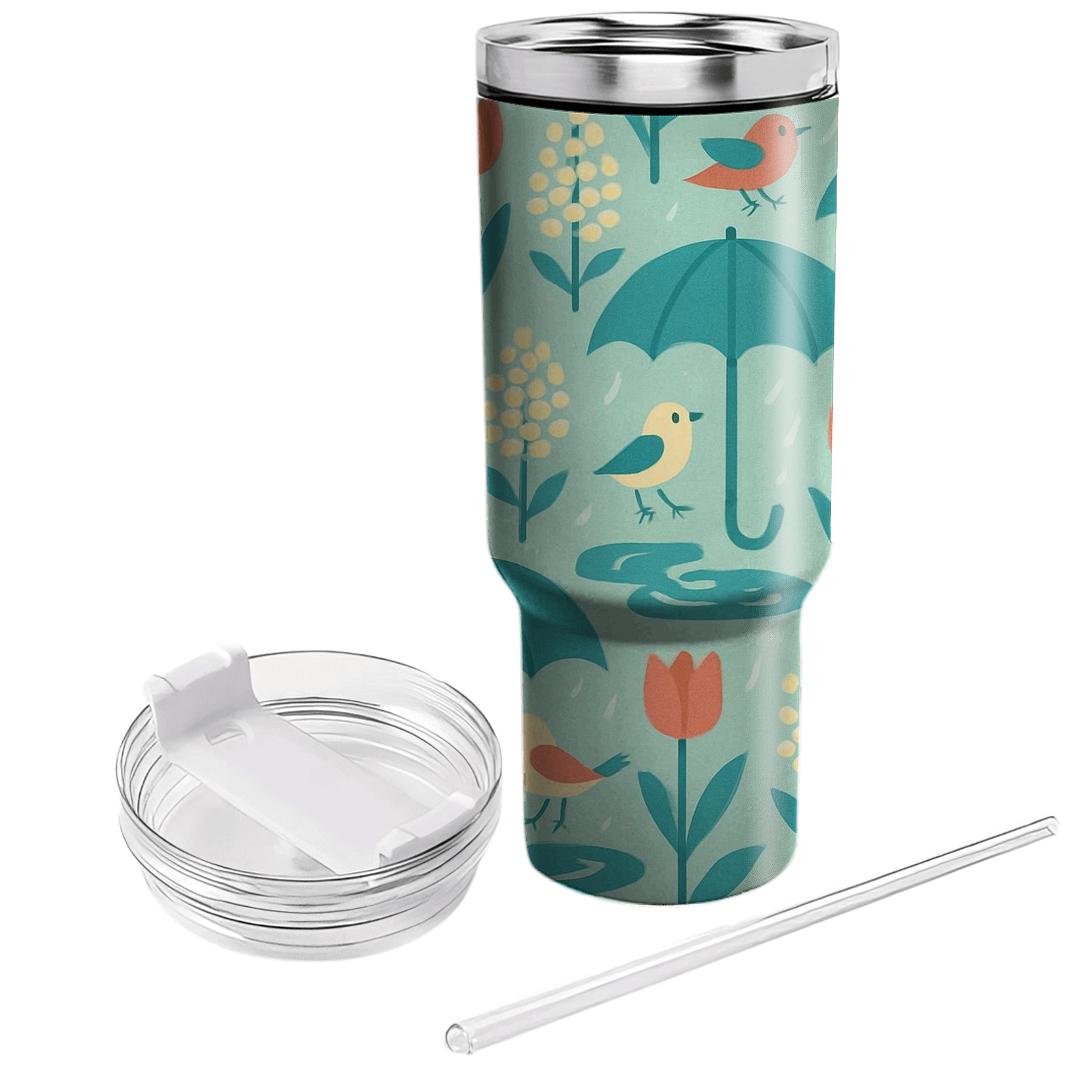 Spring Rain Garden Parade travel tumblers