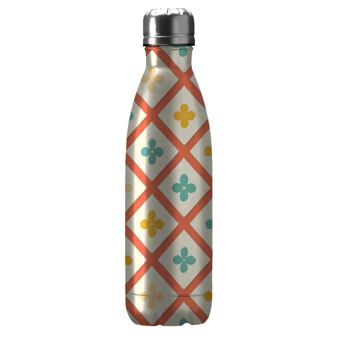 Citrus Lattice Petal Mosaic custom water bottles