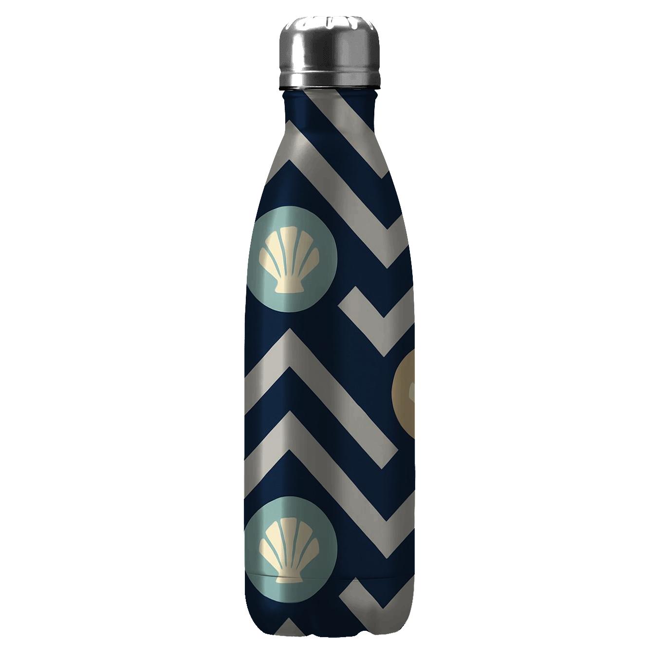 Midnight Zigzag Shell Medallions insulated water bottles