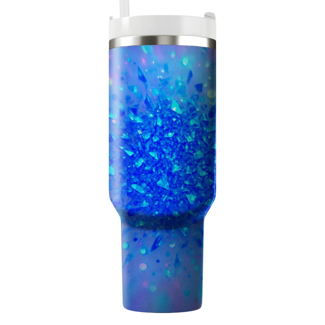 Electric Sapphire Prism Confetti Glow tumblers for gifts