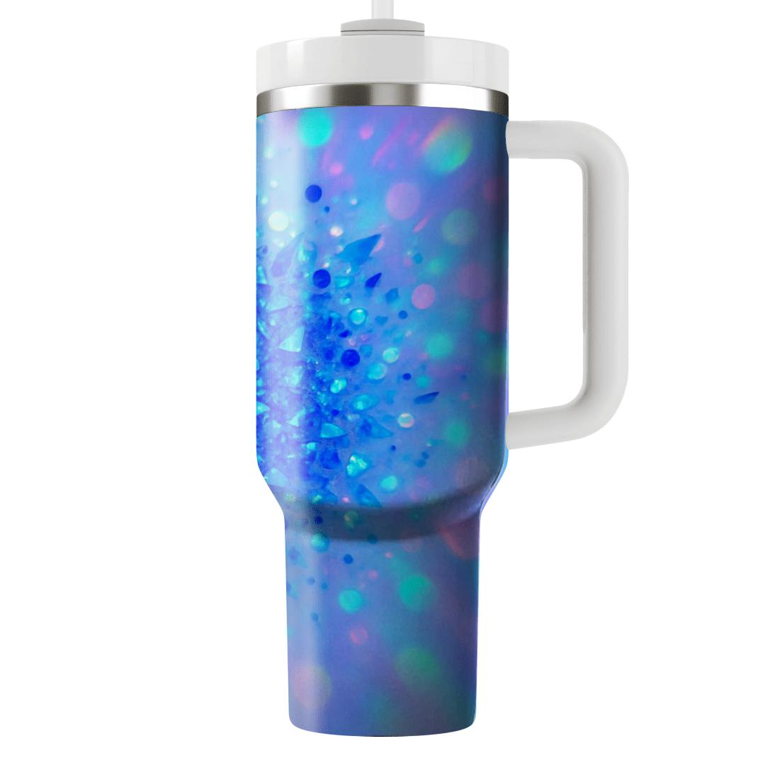 Electric Sapphire Prism Confetti Glow tumblers for gifts