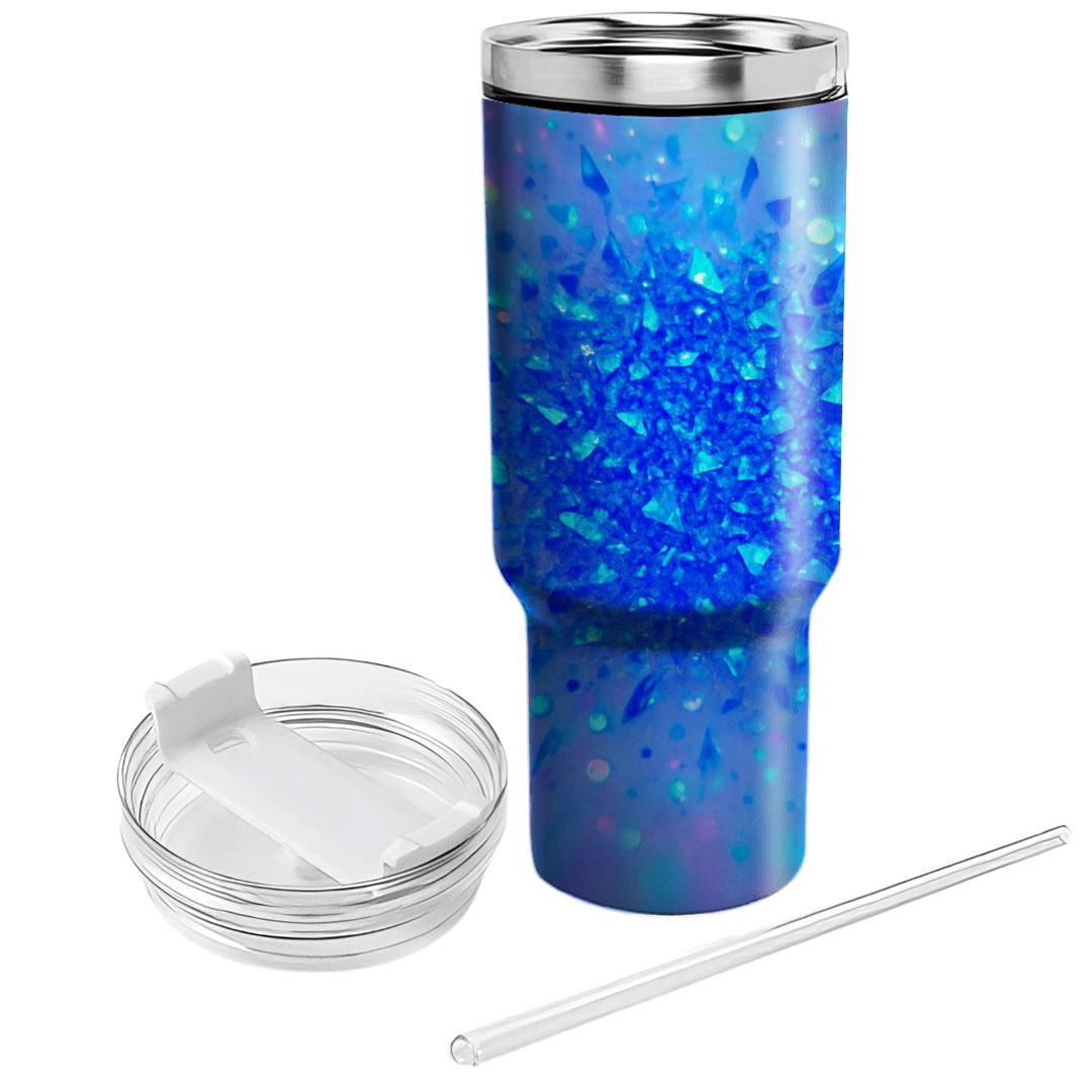 Electric Sapphire Prism Confetti Glow tumblers for gifts