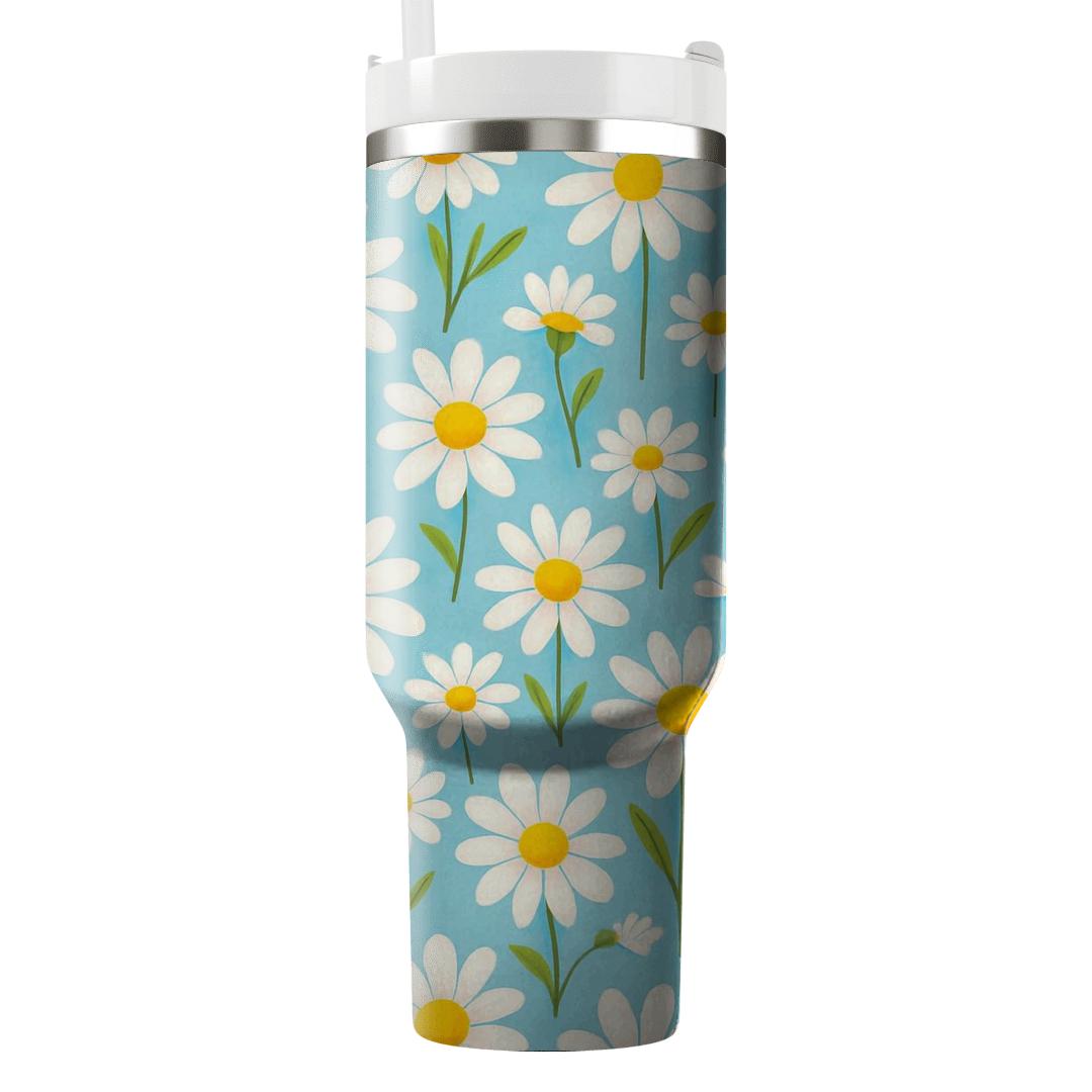 Sunlit Daisy Meadow Scatter personalized tumblers