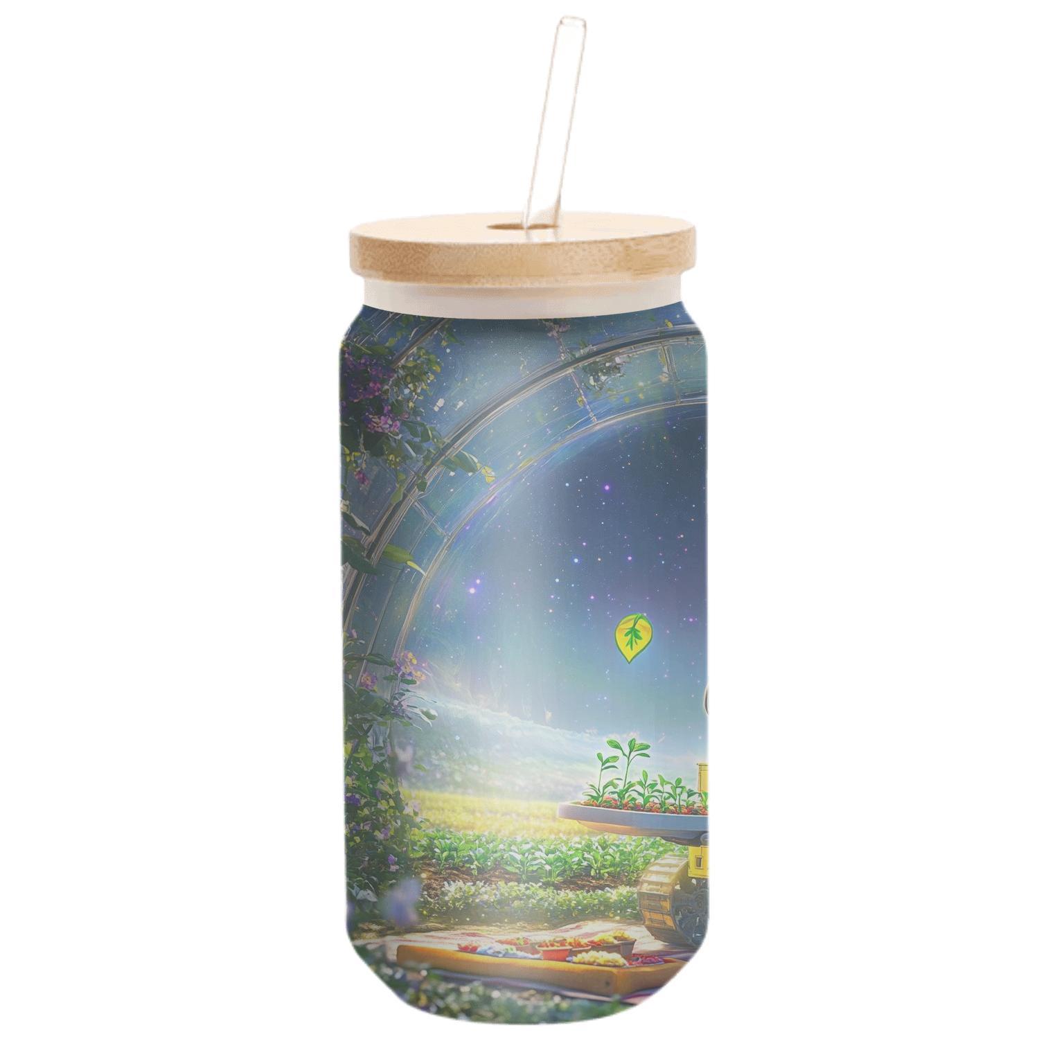 WALL E Cosmic Garden Picnic Disney Inspired custom engraved glassware