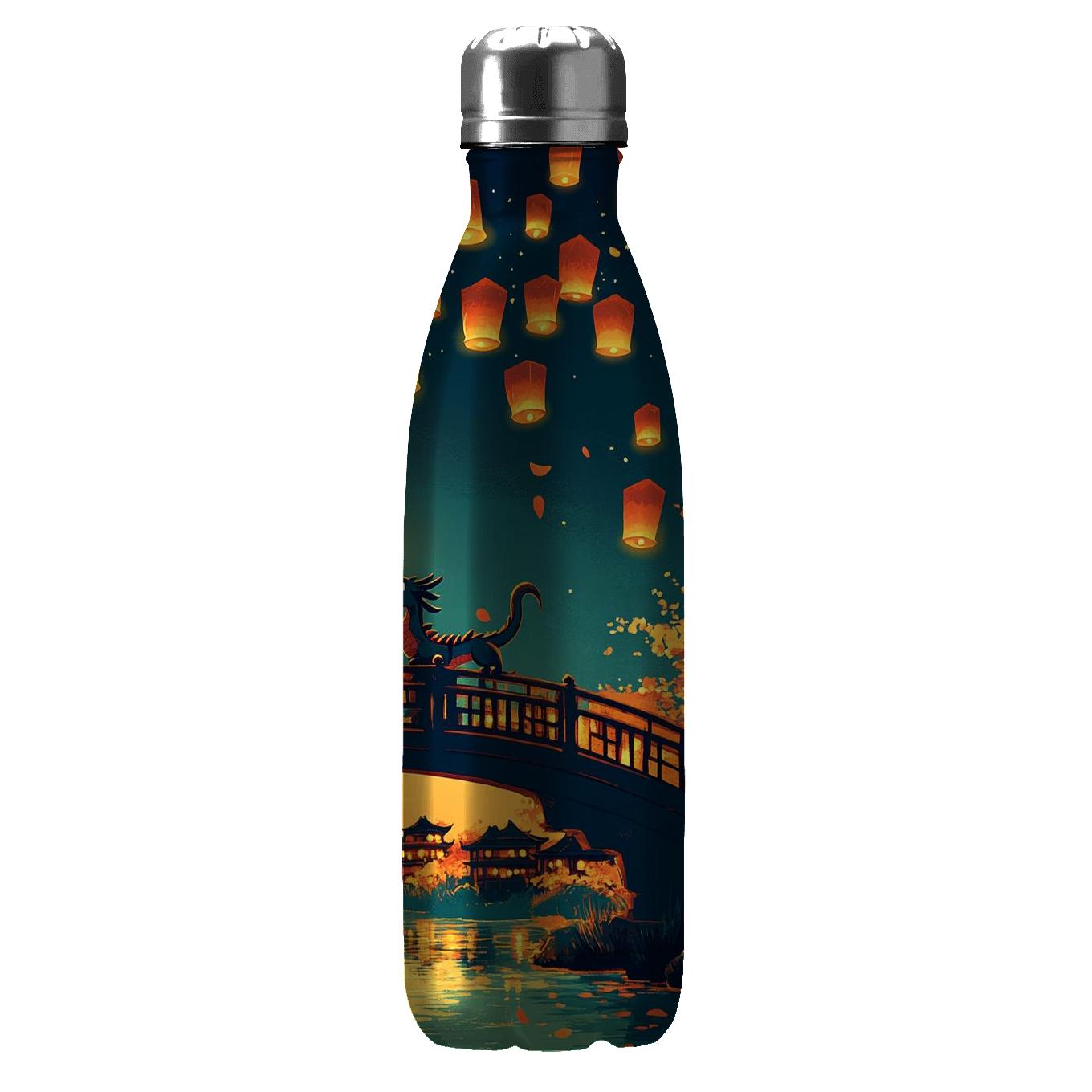 Mulan And Mushu Lantern Sky Parade Disney Inspired personalized water bottles
