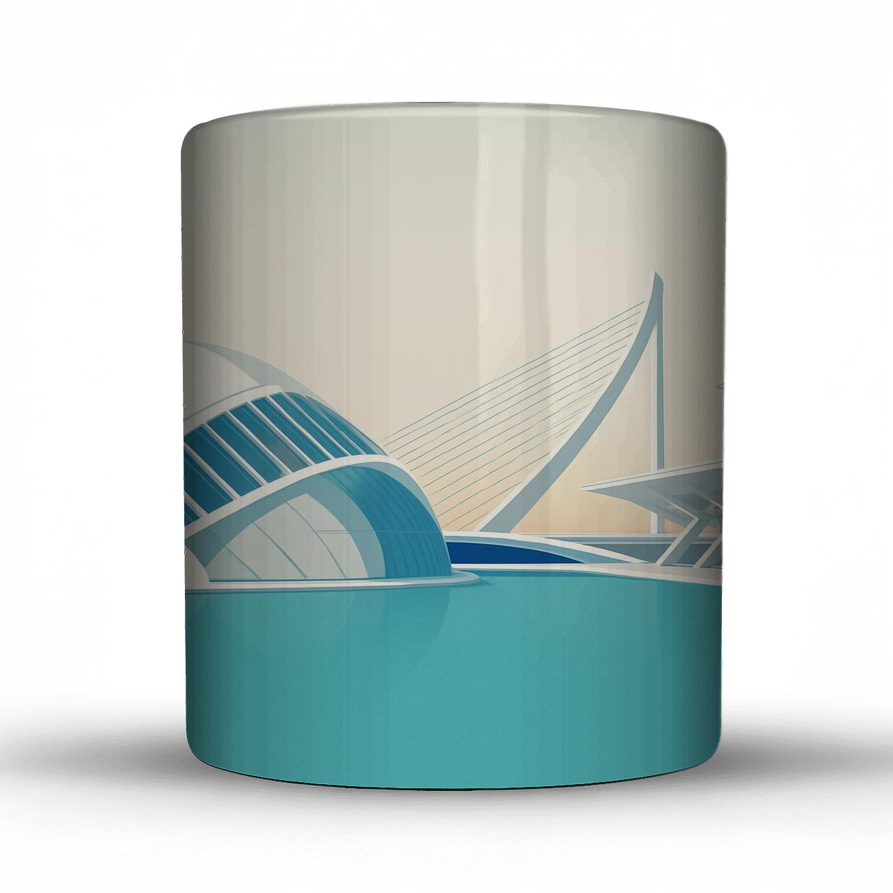 Ciudad De Las Artes Y Las Ciencias - Valencia Spain premium drinkware mugs