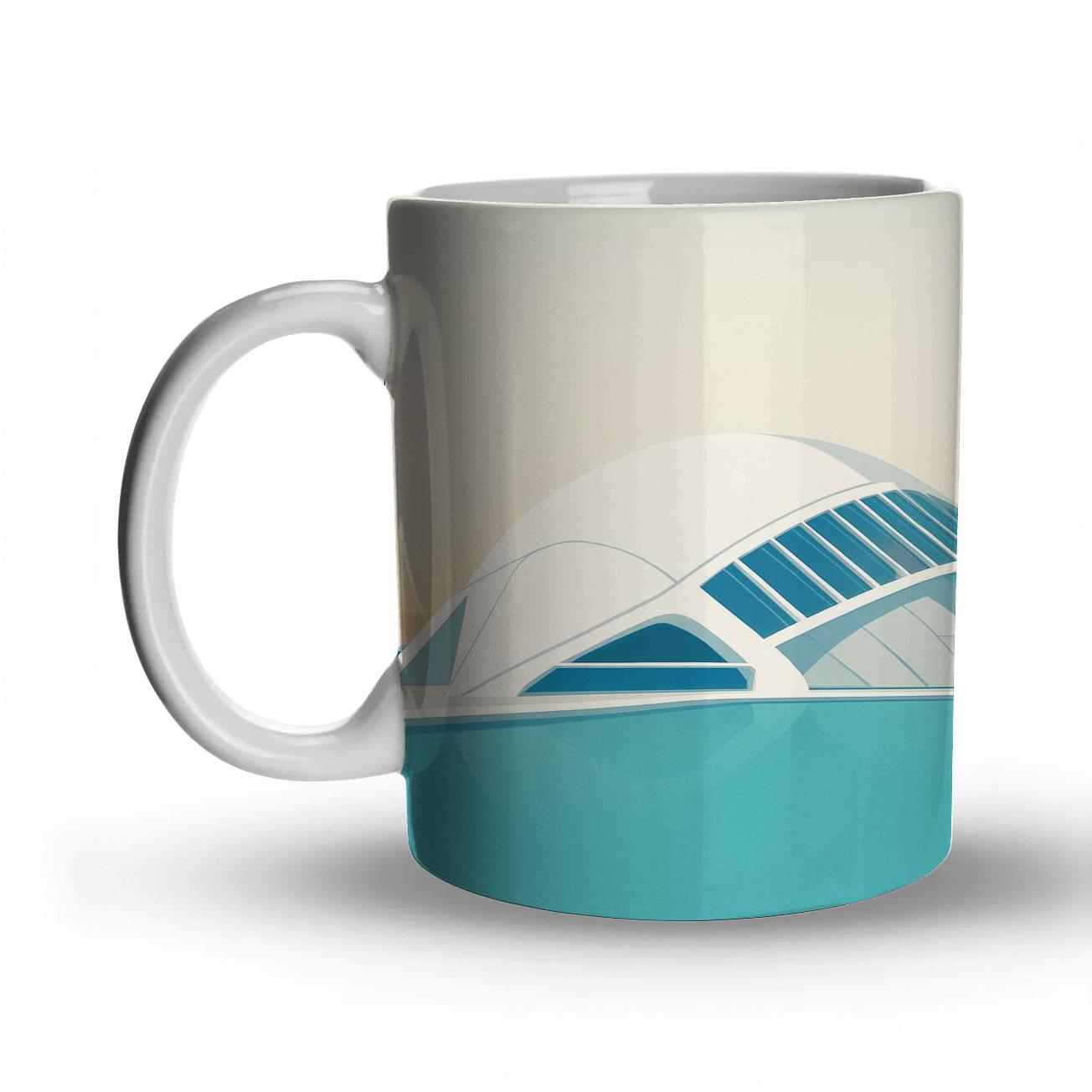 Ciudad De Las Artes Y Las Ciencias - Valencia Spain premium drinkware mugs